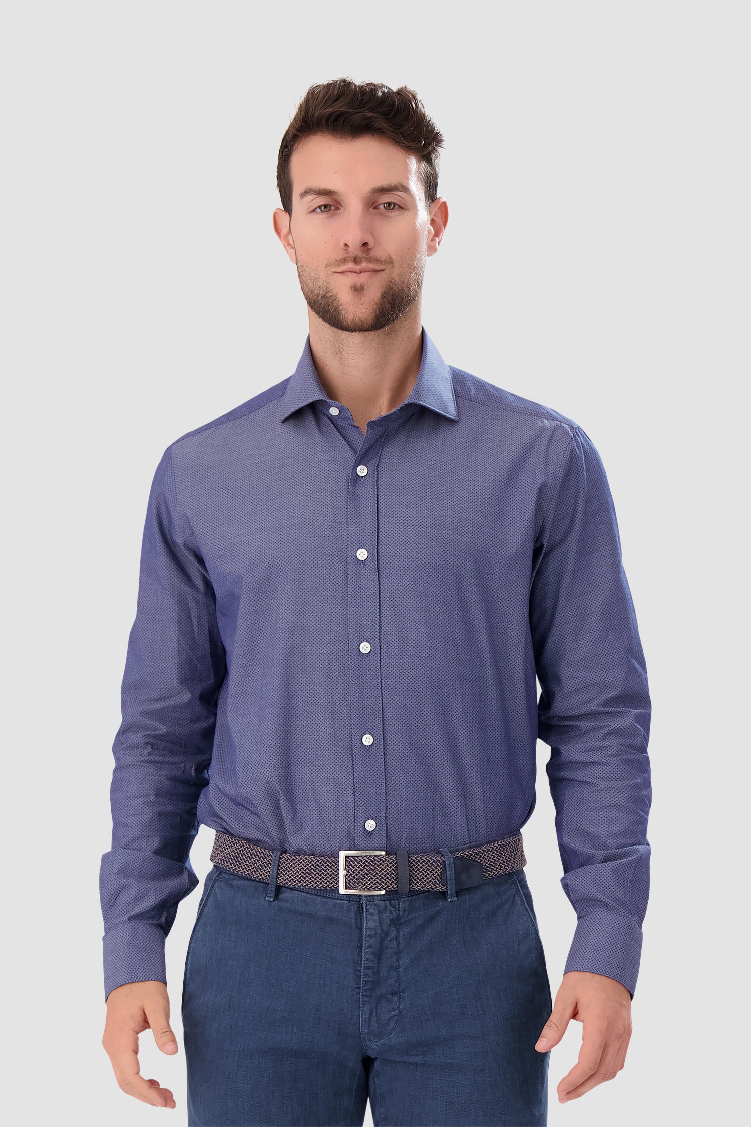 Barba Napoli Blue Classic Shirt