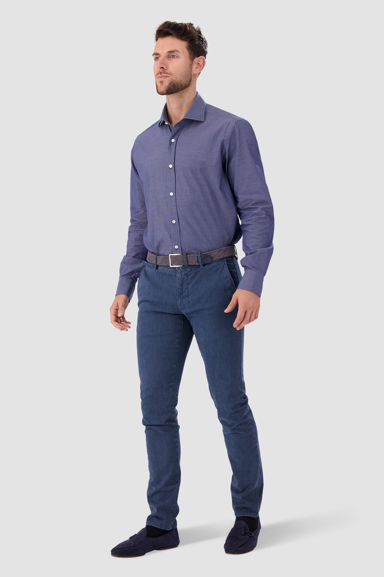 Barba Napoli Blue Classic Shirt