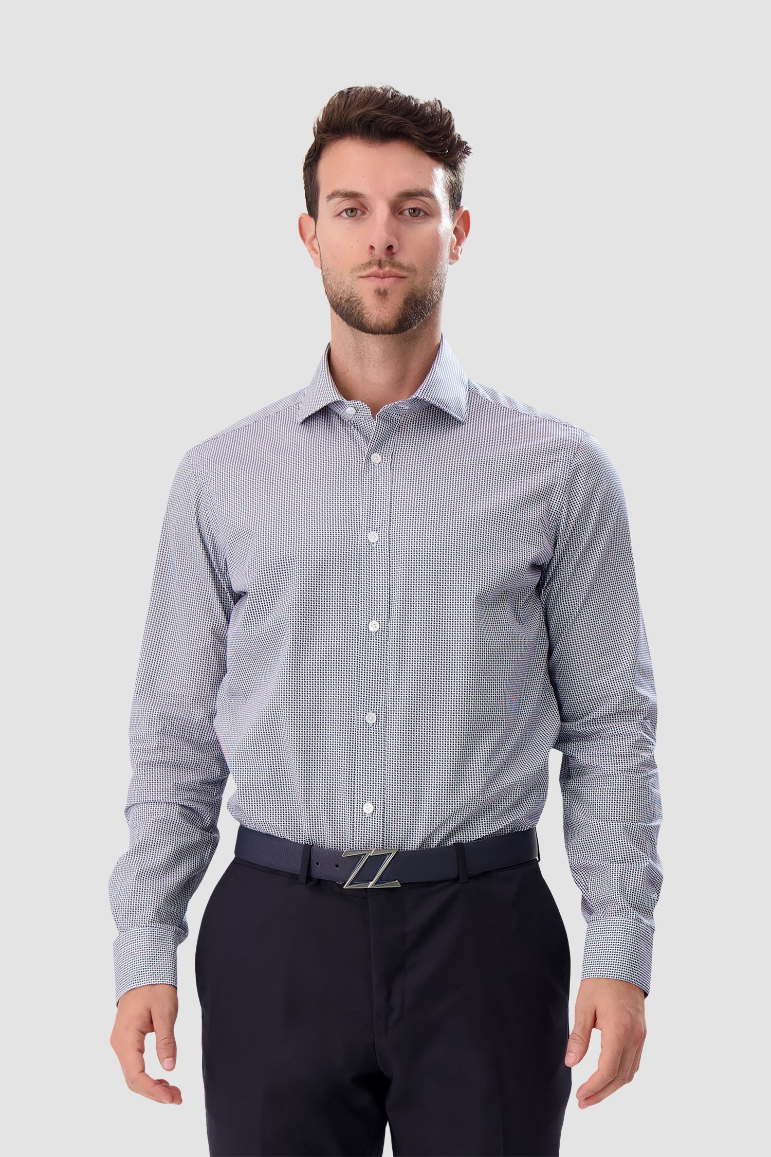 Barba Napoli White/Blue Classic Shirt