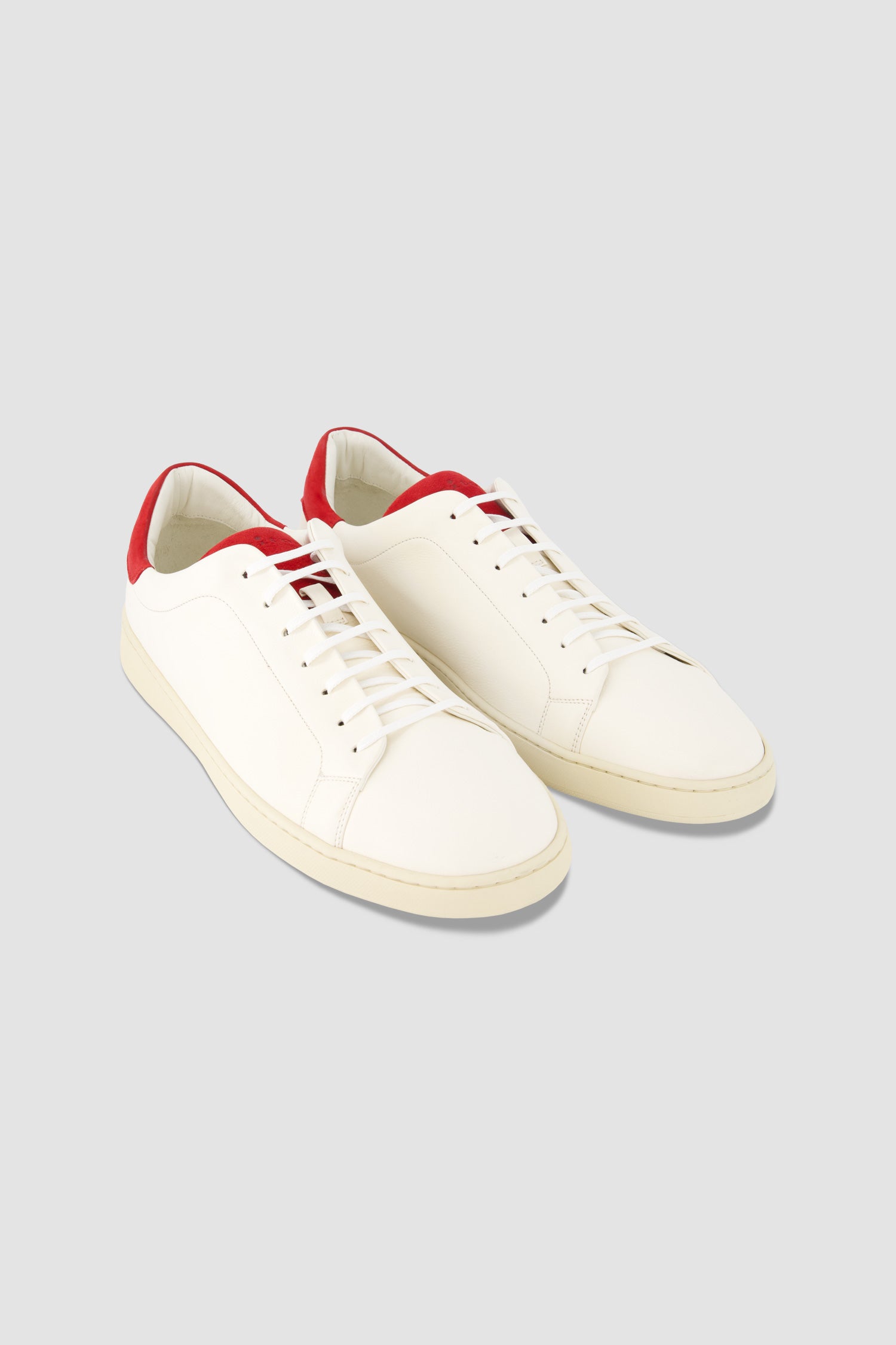 Kiton Off White Leather Sneakers