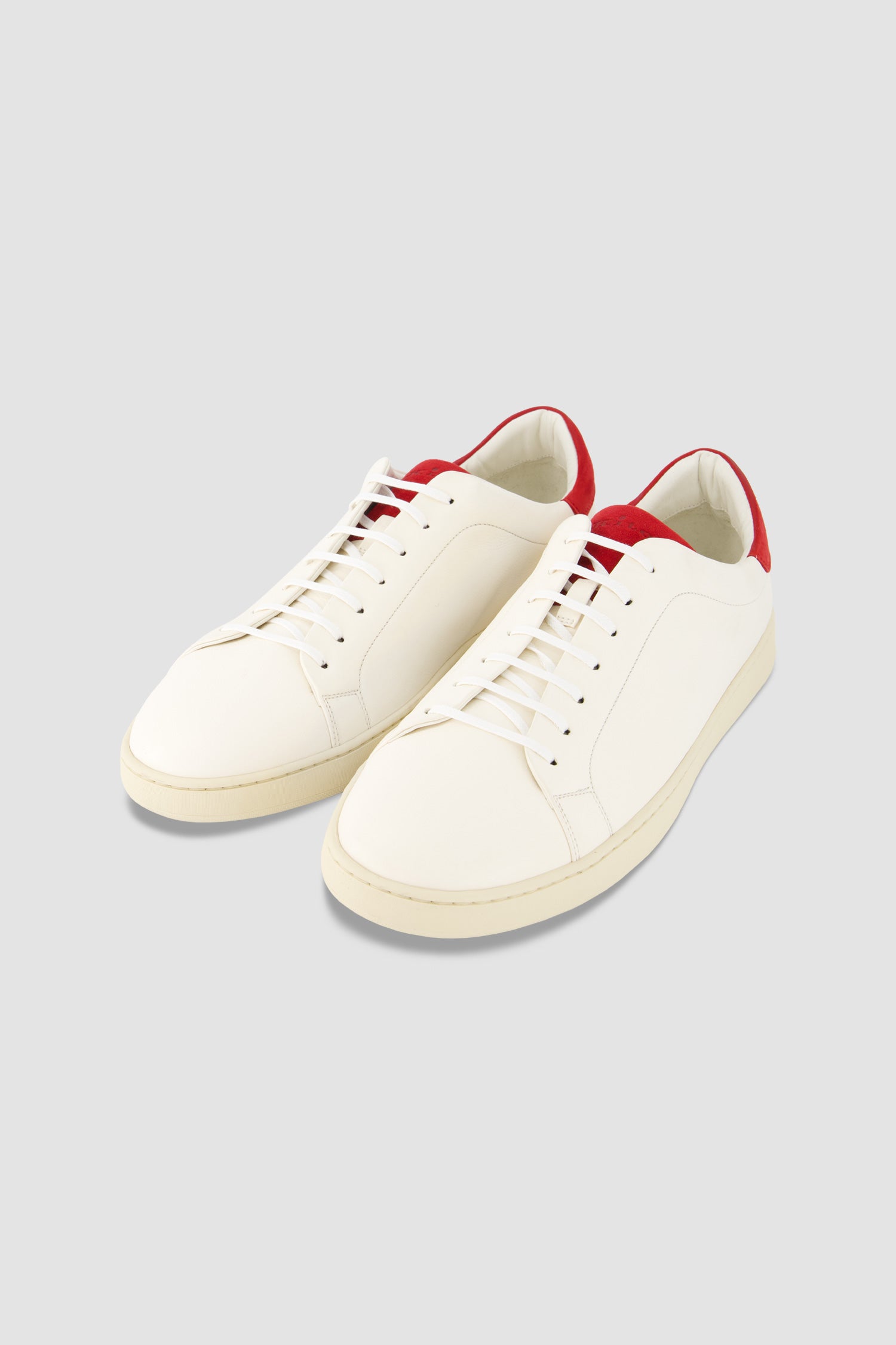 Kiton Off White Leather Sneakers