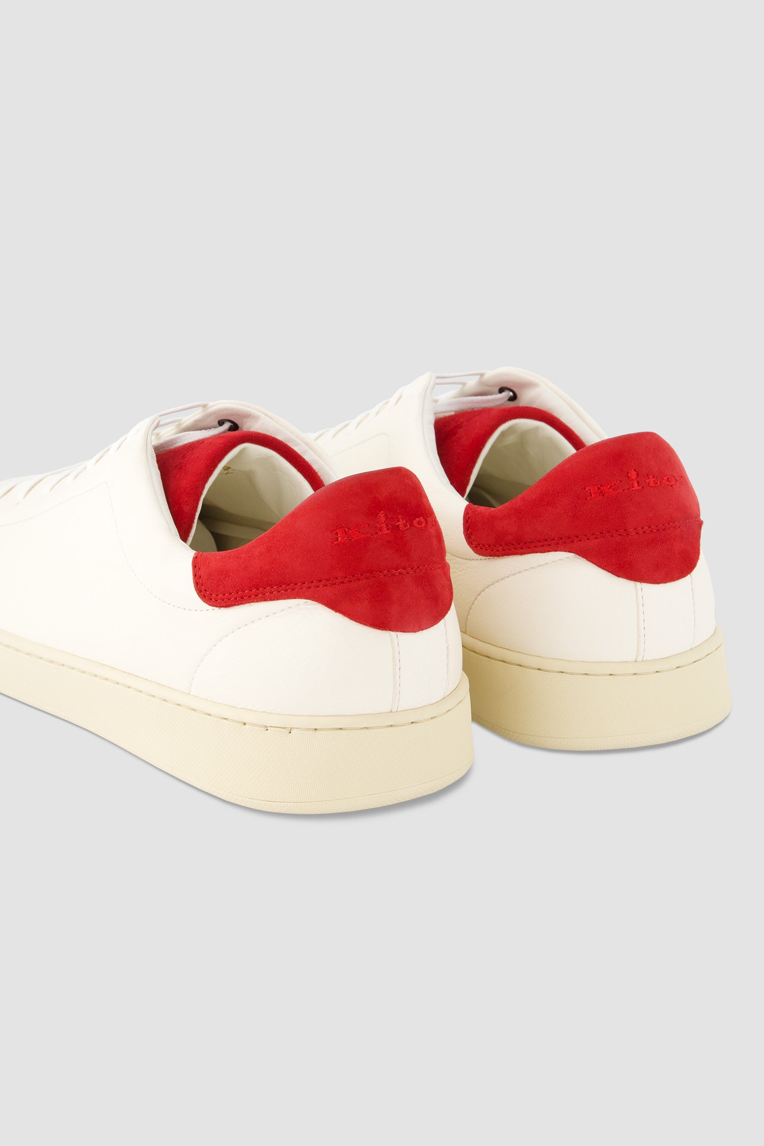 Kiton Off White Leather Sneakers