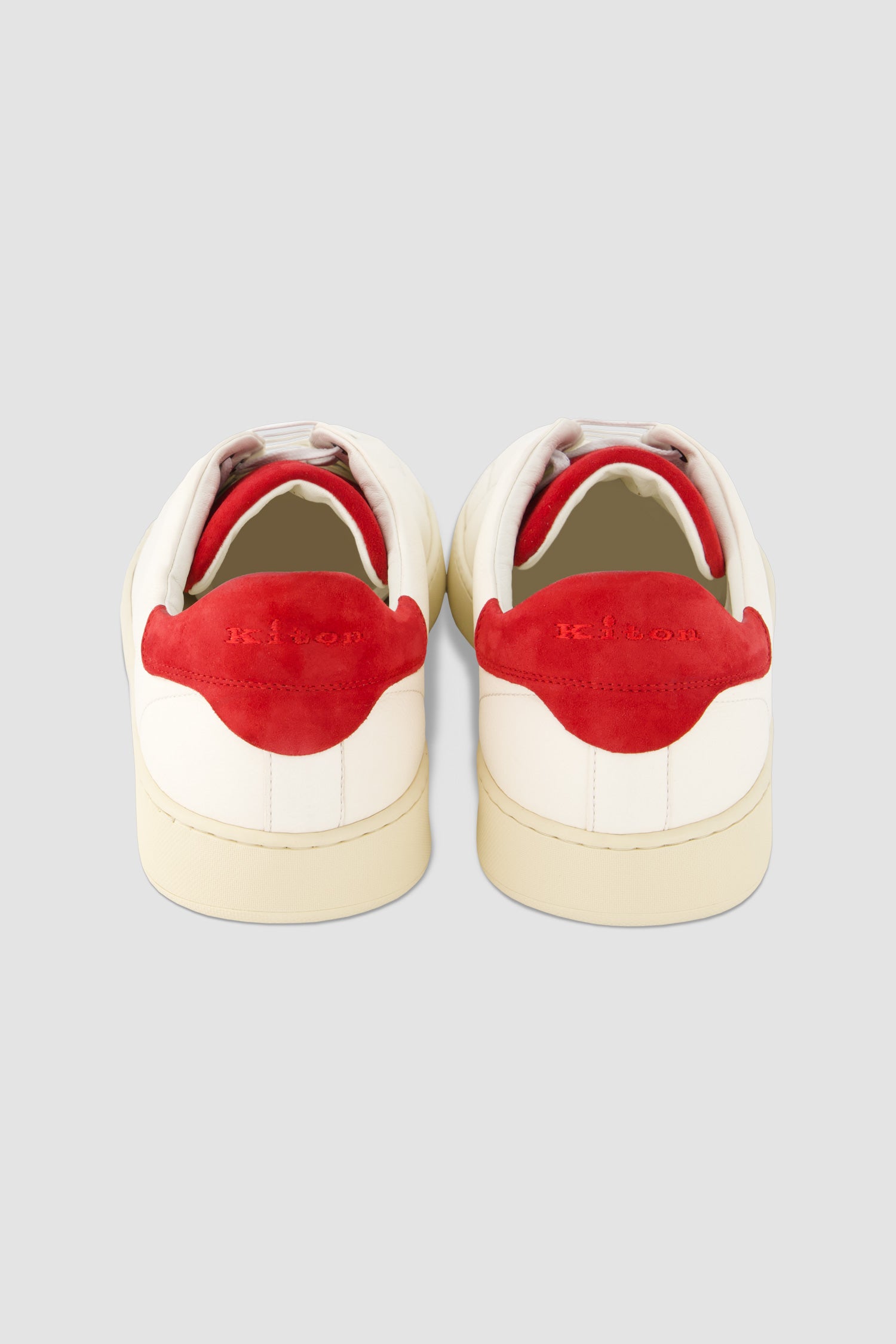 Kiton Off White Leather Sneakers