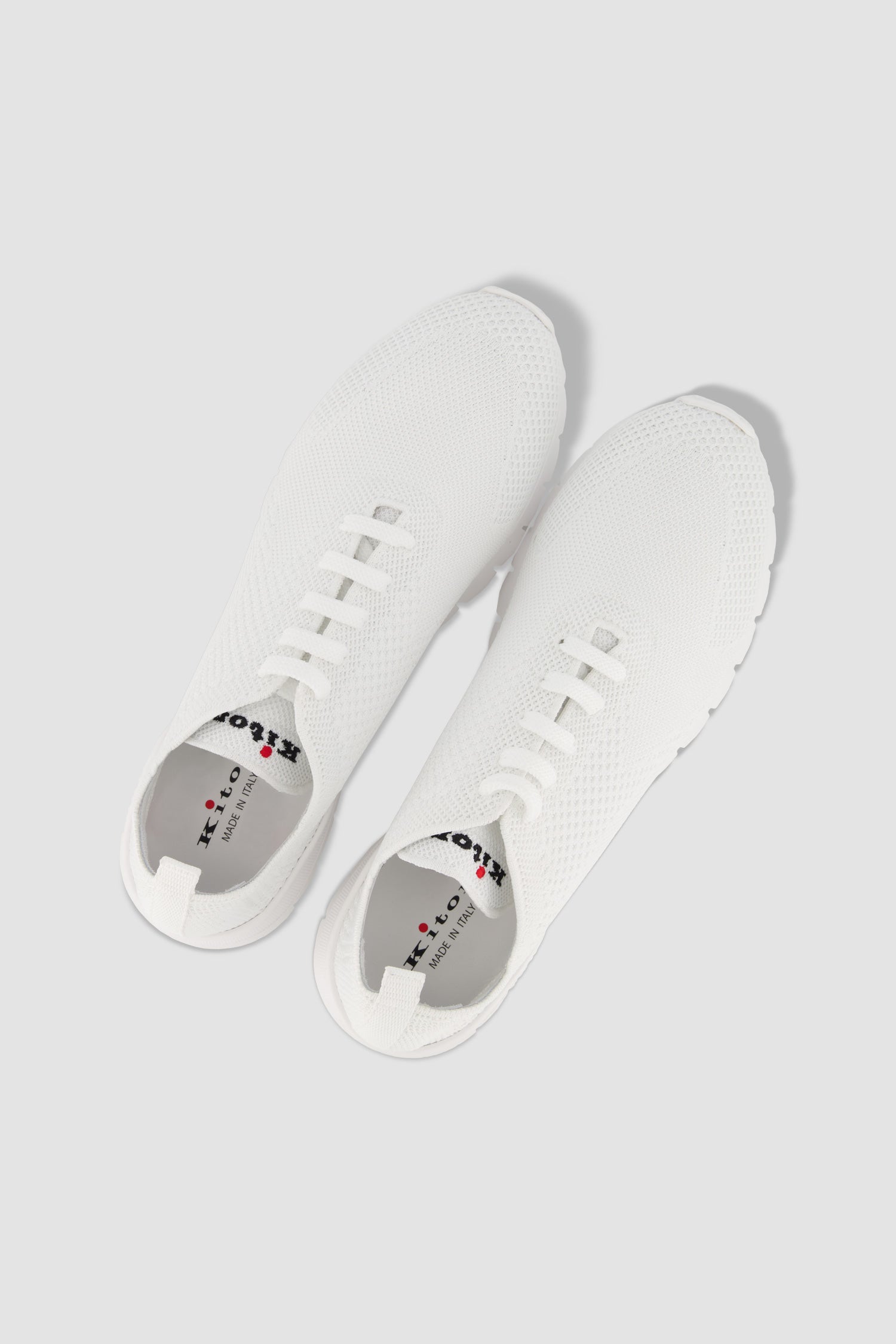 Kiton White Knit Sneakers