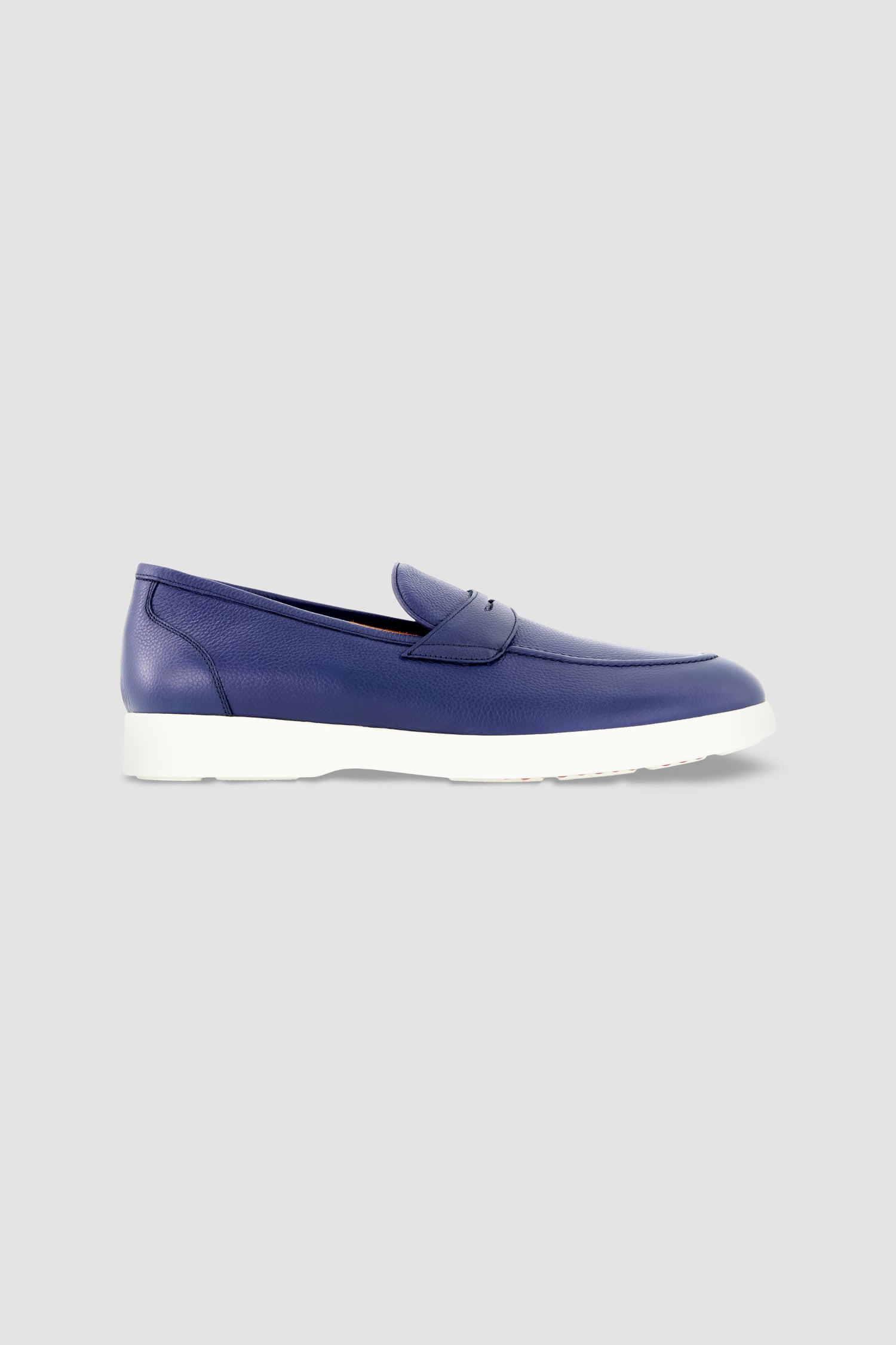 Kiton Blue Leather Loafers