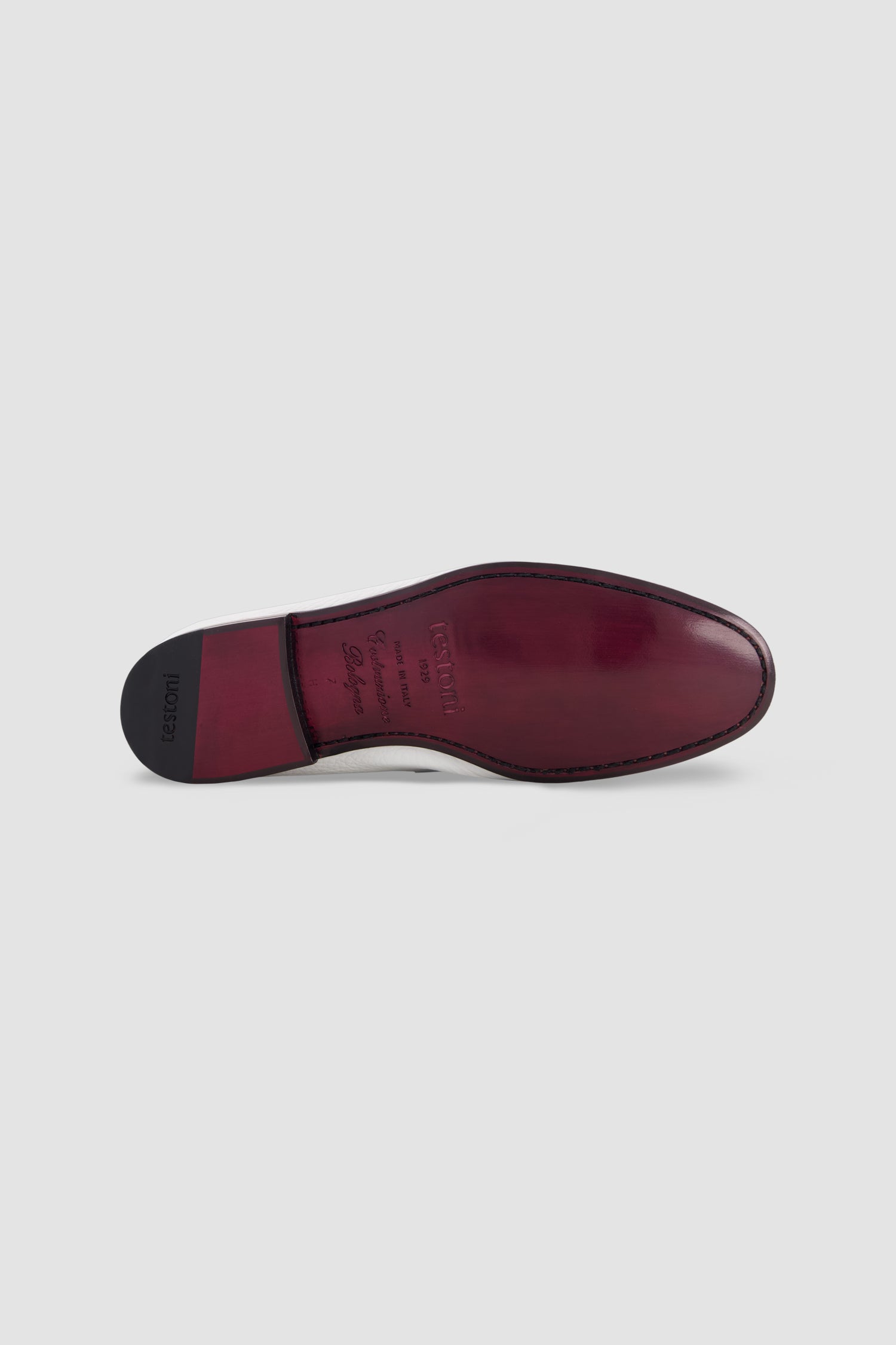 Testoni Pebbled Calfskin Penny Loafers