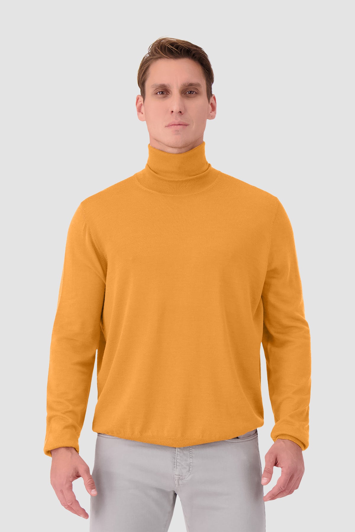 Barba Napoli Mustard High Neck Ciclista Sweater