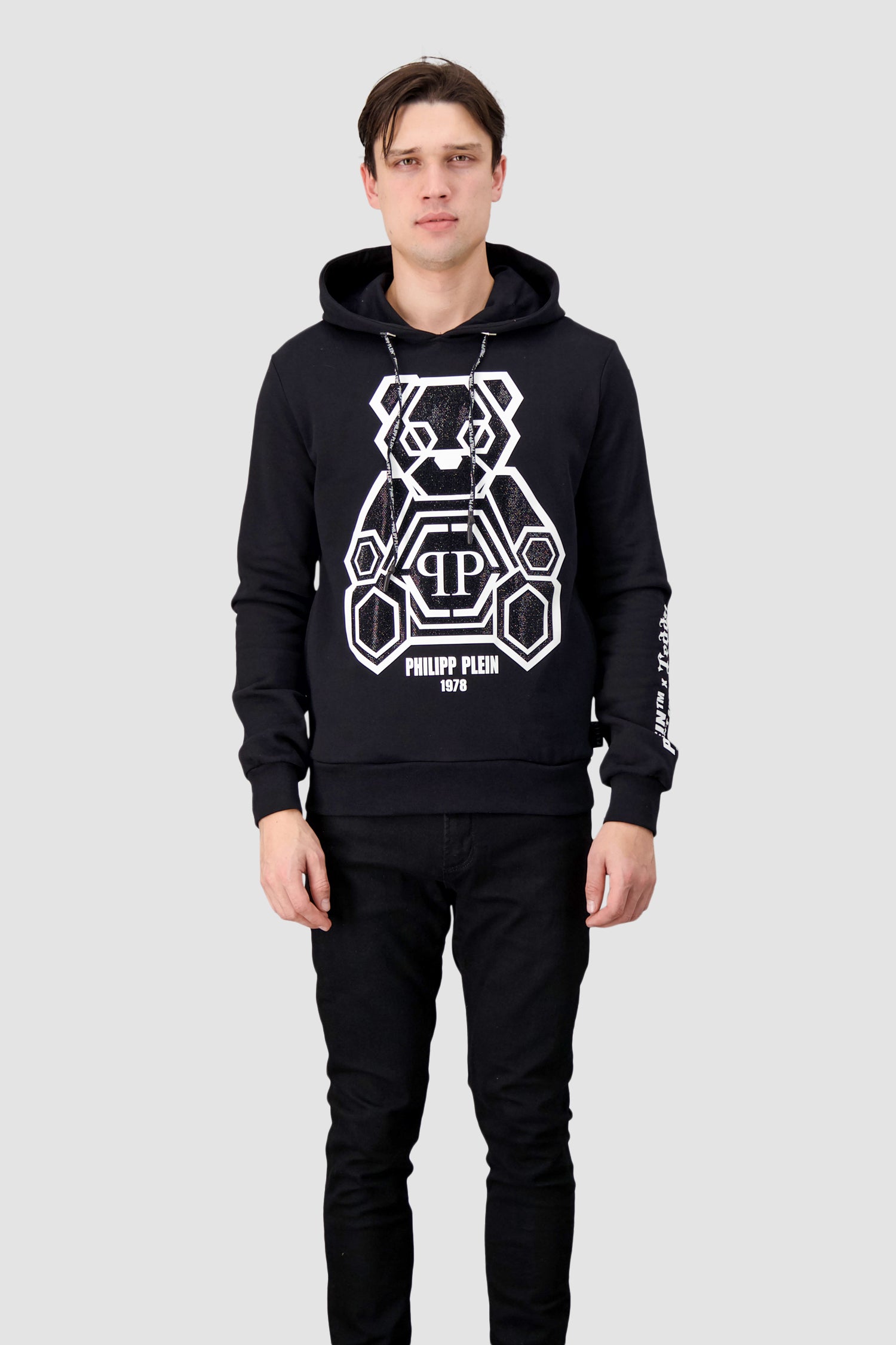 Philipp Plein Sweatshirt Teddy Bear Black Hoodie