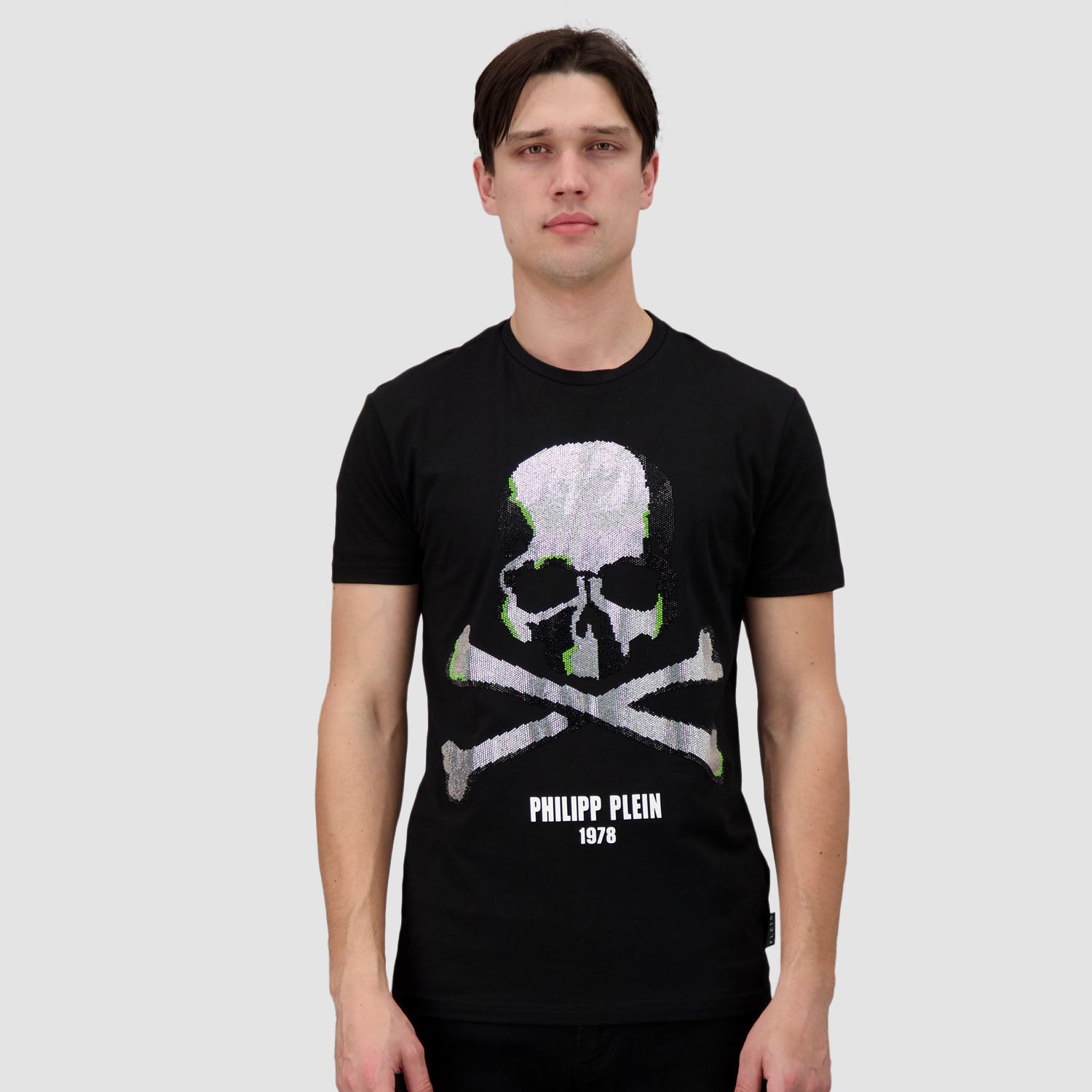 Philipp Plein Black SS Skull Round Neck T-Shirt