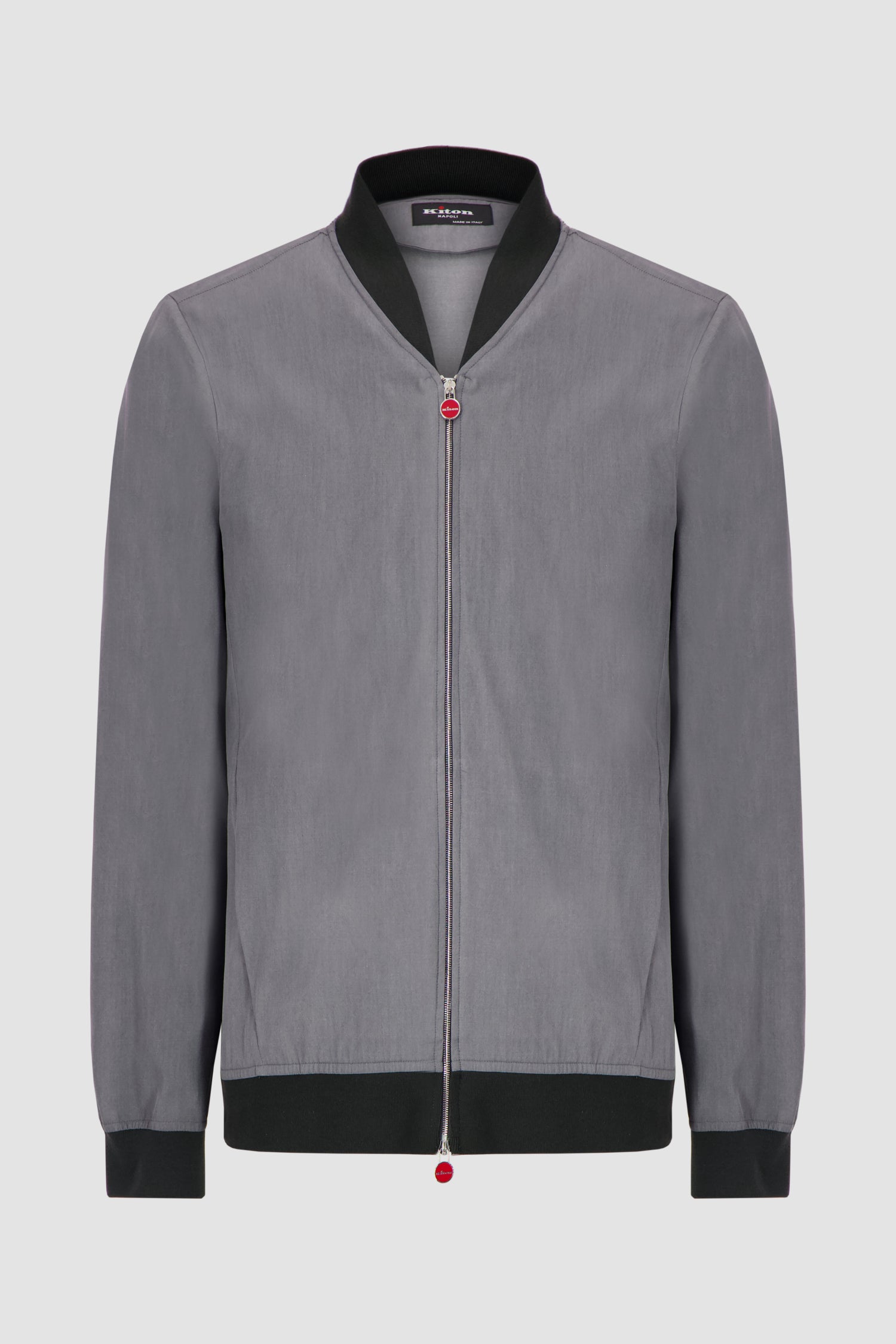 Kiton Grey Pahoa Bomber Jacket