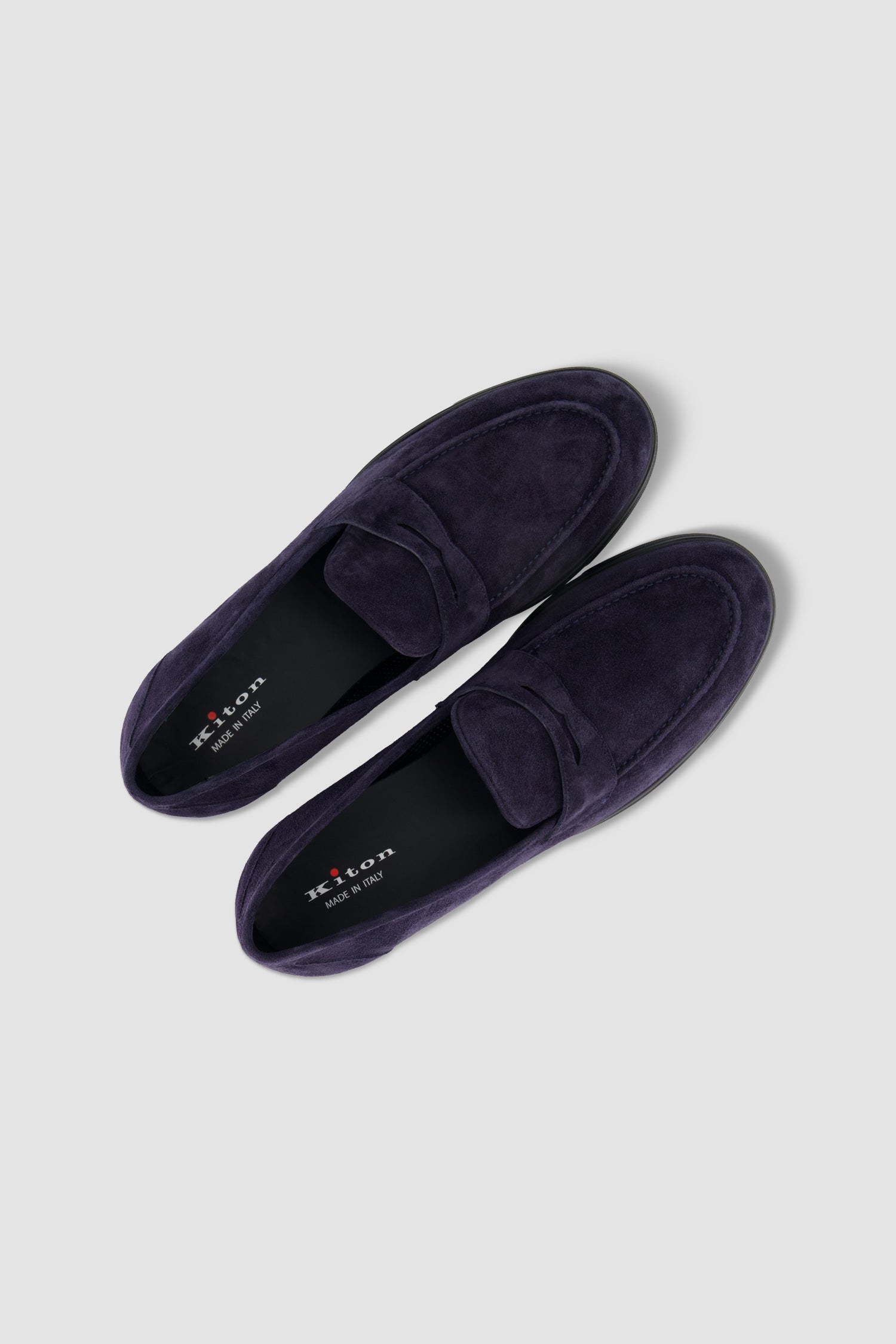 Kiton Navy Calfskin Loafers