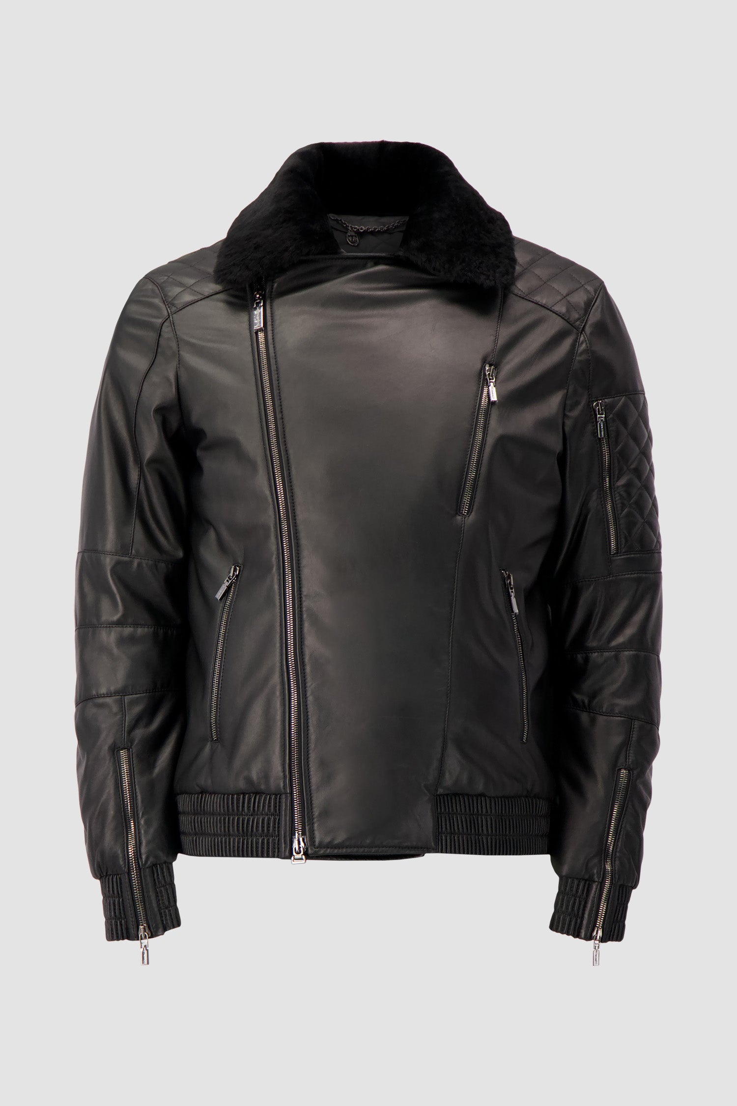 Blouson en cuir d'agneau Christopher Bates x Original Luxury