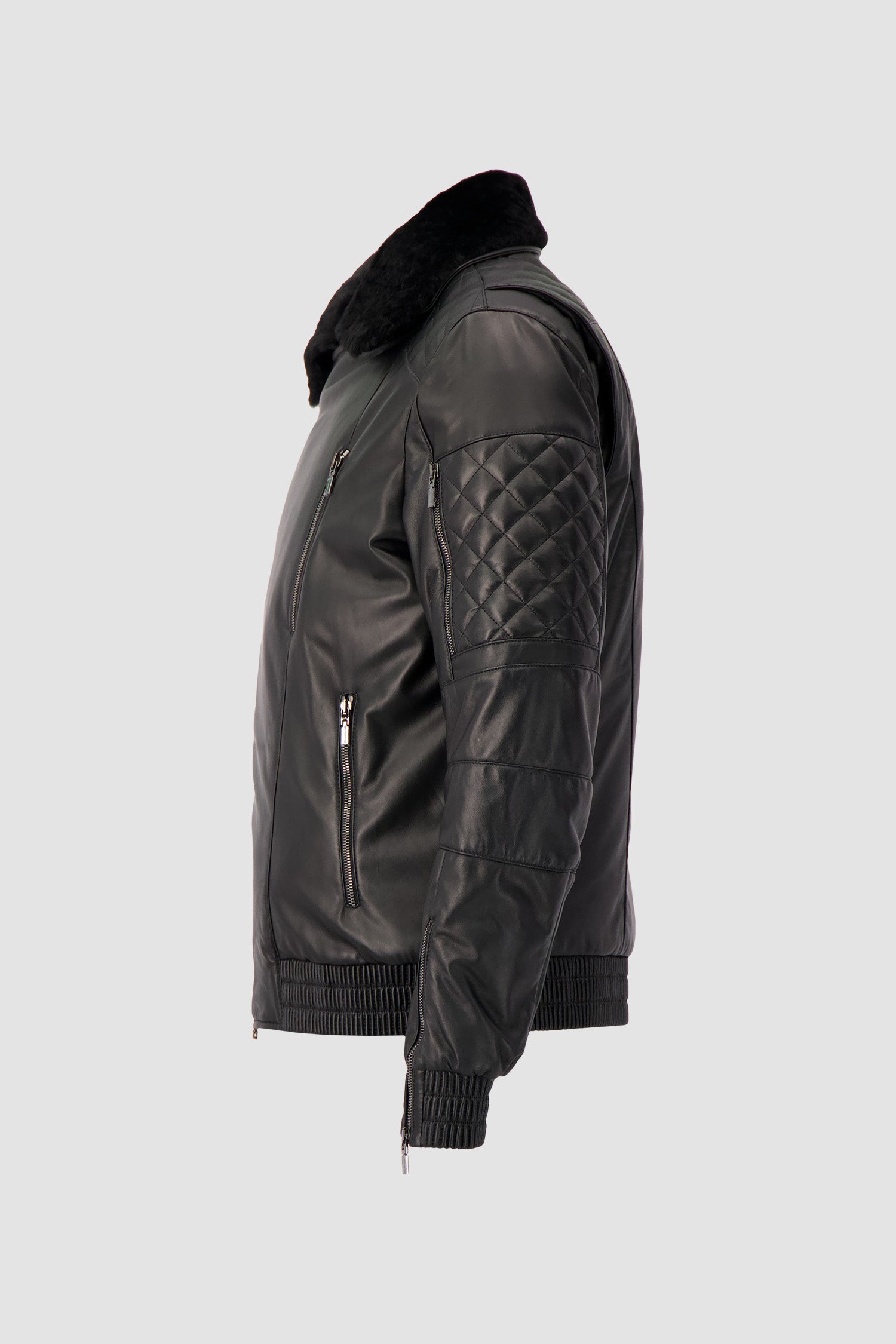 Blouson en cuir d'agneau Christopher Bates x Original Luxury