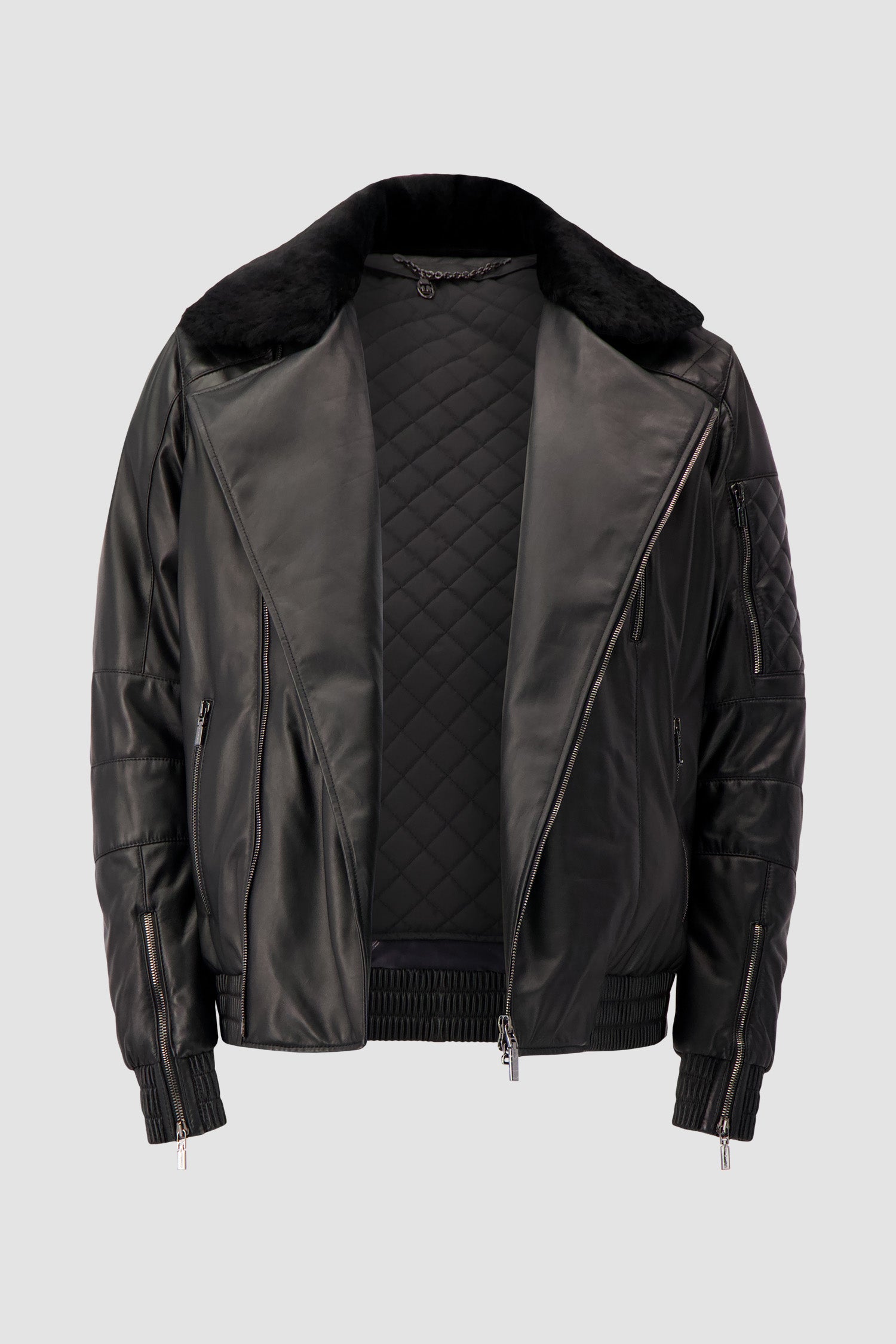 Blouson en cuir d'agneau Christopher Bates x Original Luxury