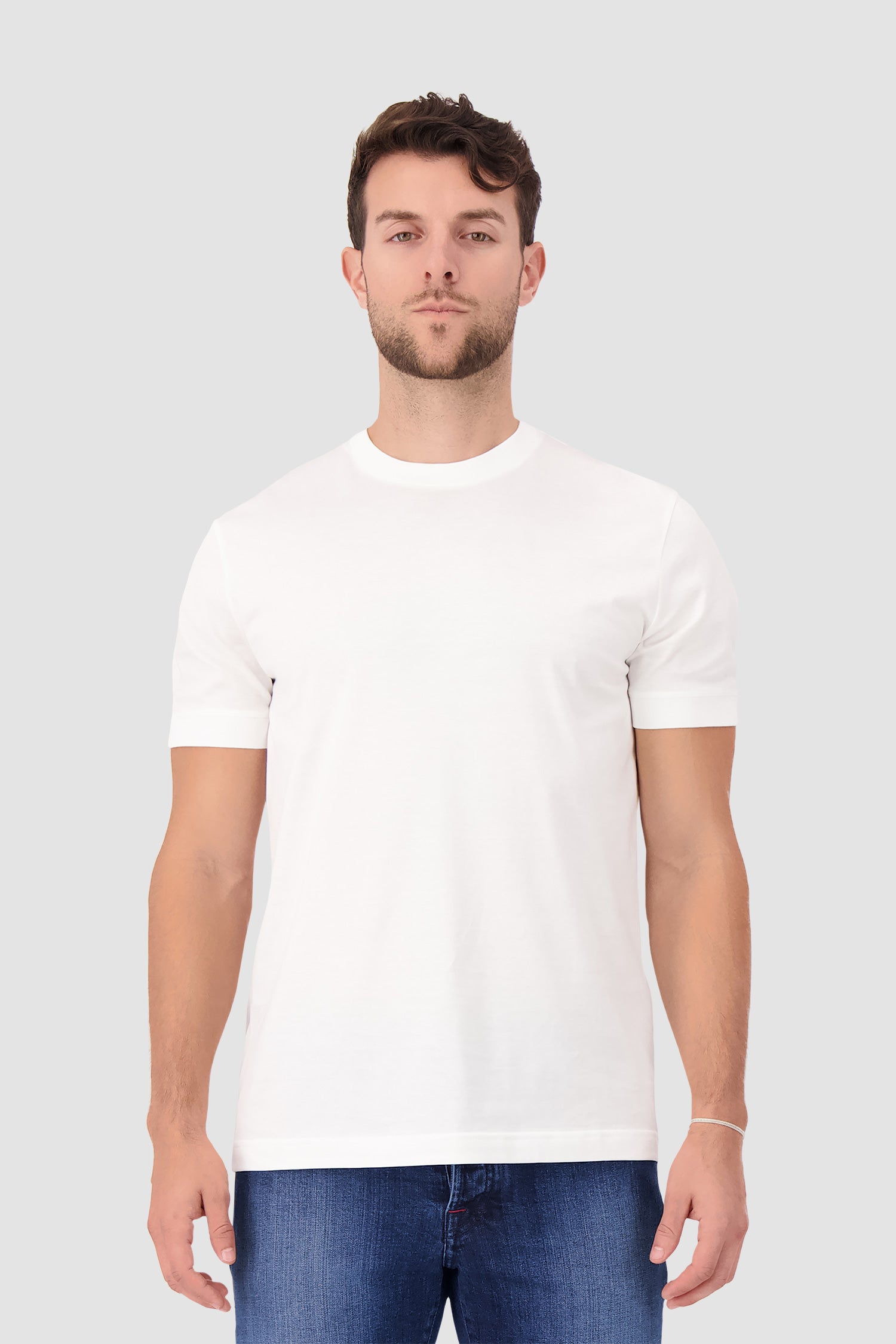 Kiton White Cotton T-Shirt