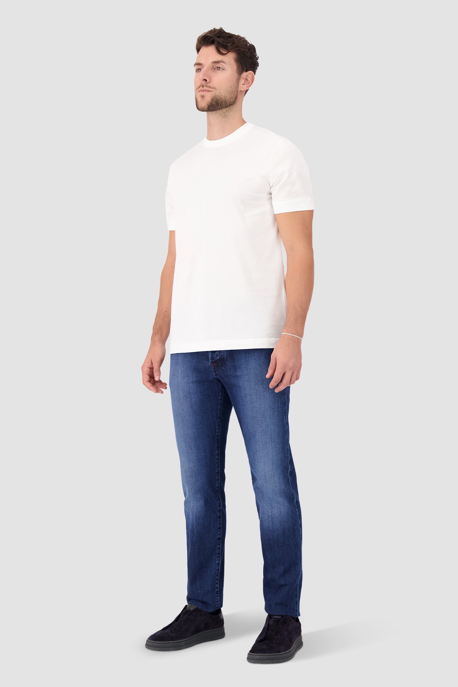 Kiton White Cotton T-Shirt