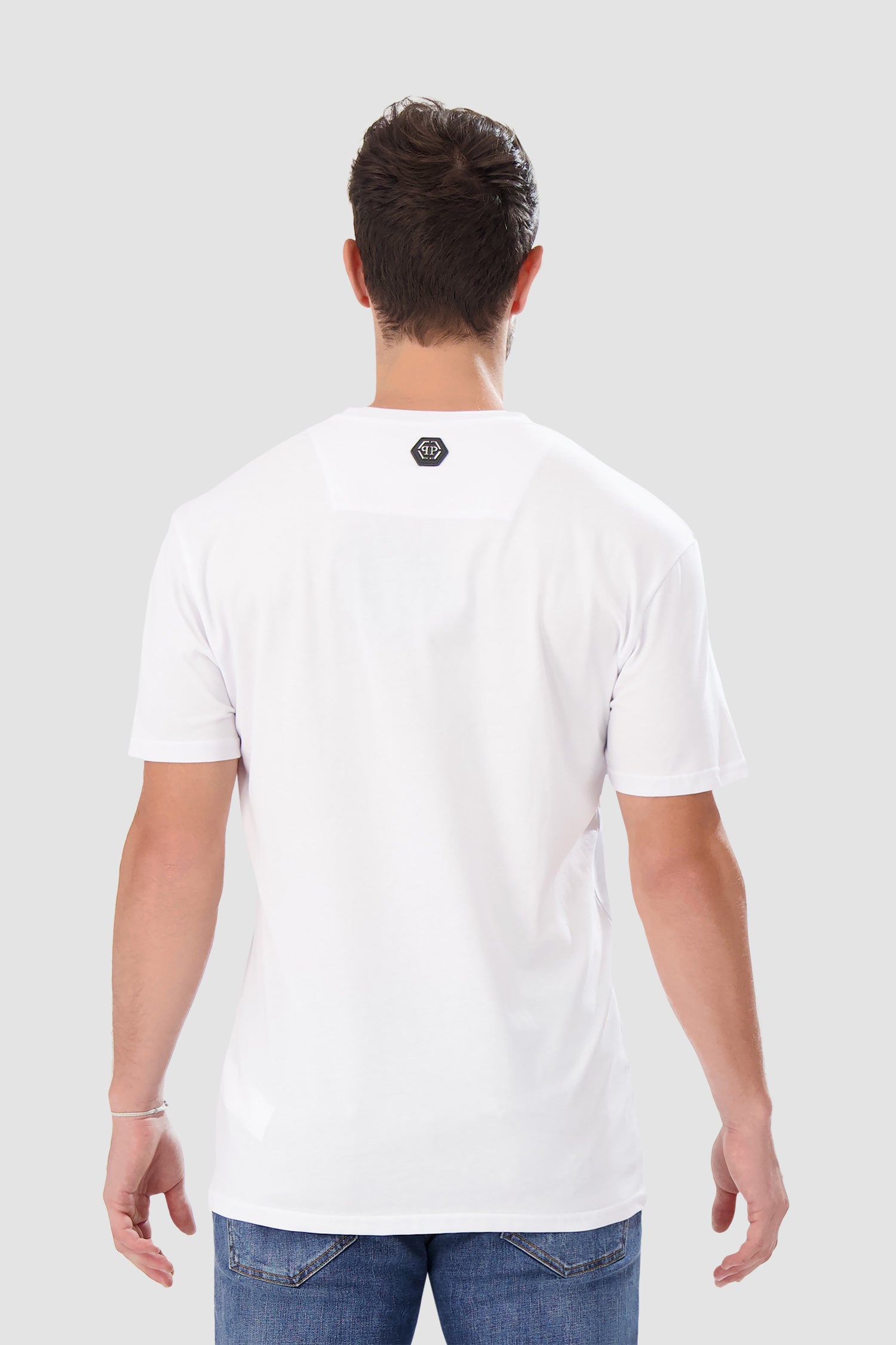 Philipp Plein White Round Neck SS PAK T-shirt