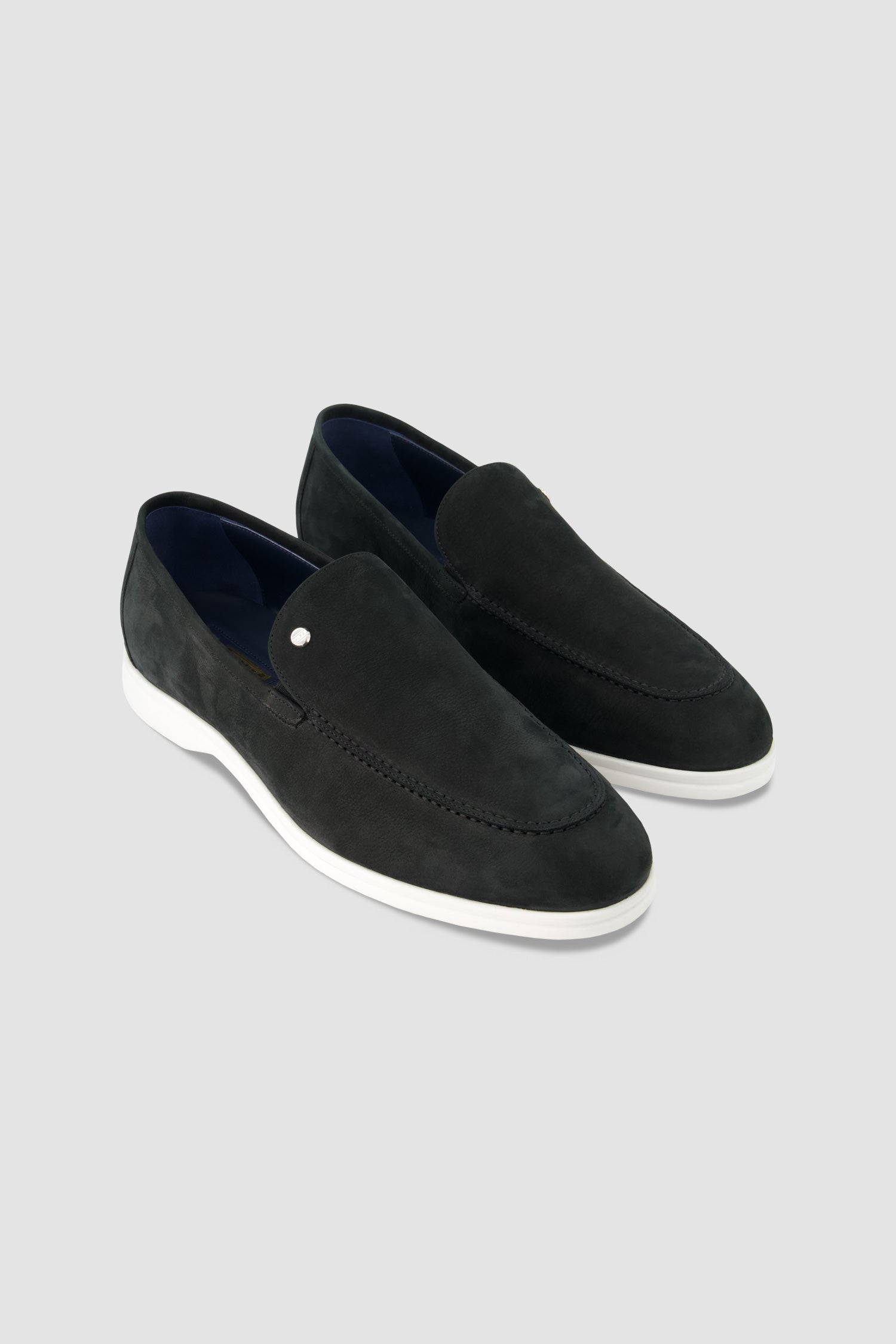 Zilli Black Suede Calfskin Loafers