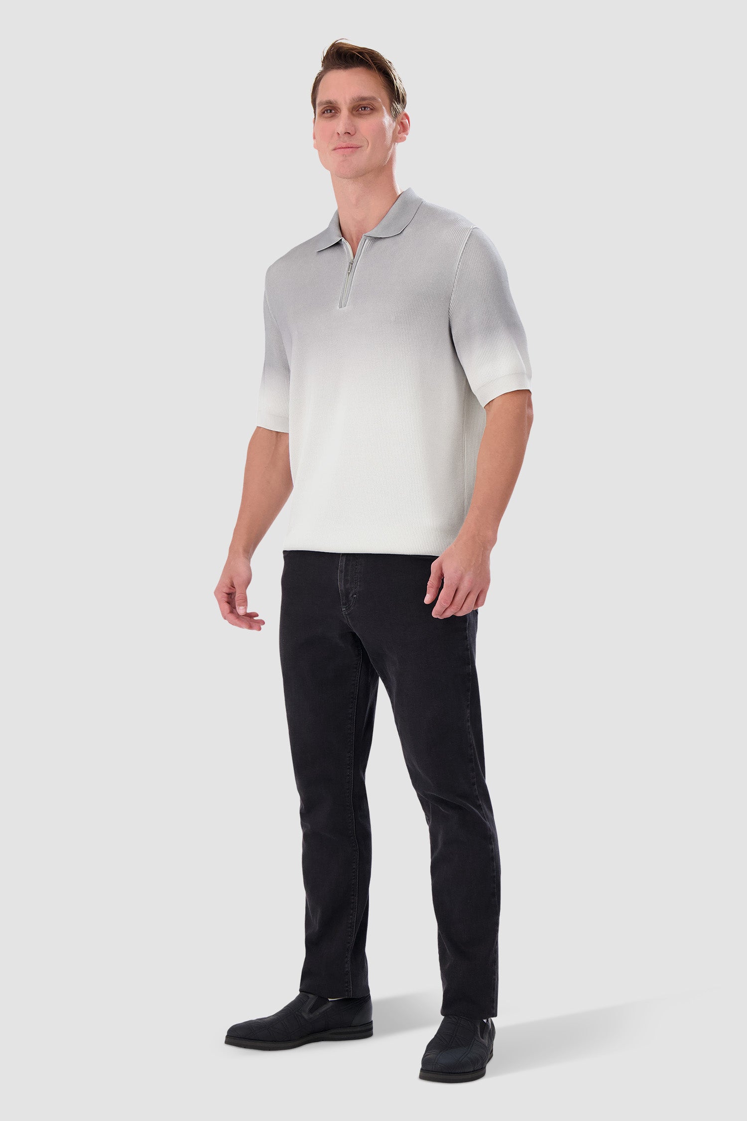 Zilli Multicolor Zip Short Sleeves Polo