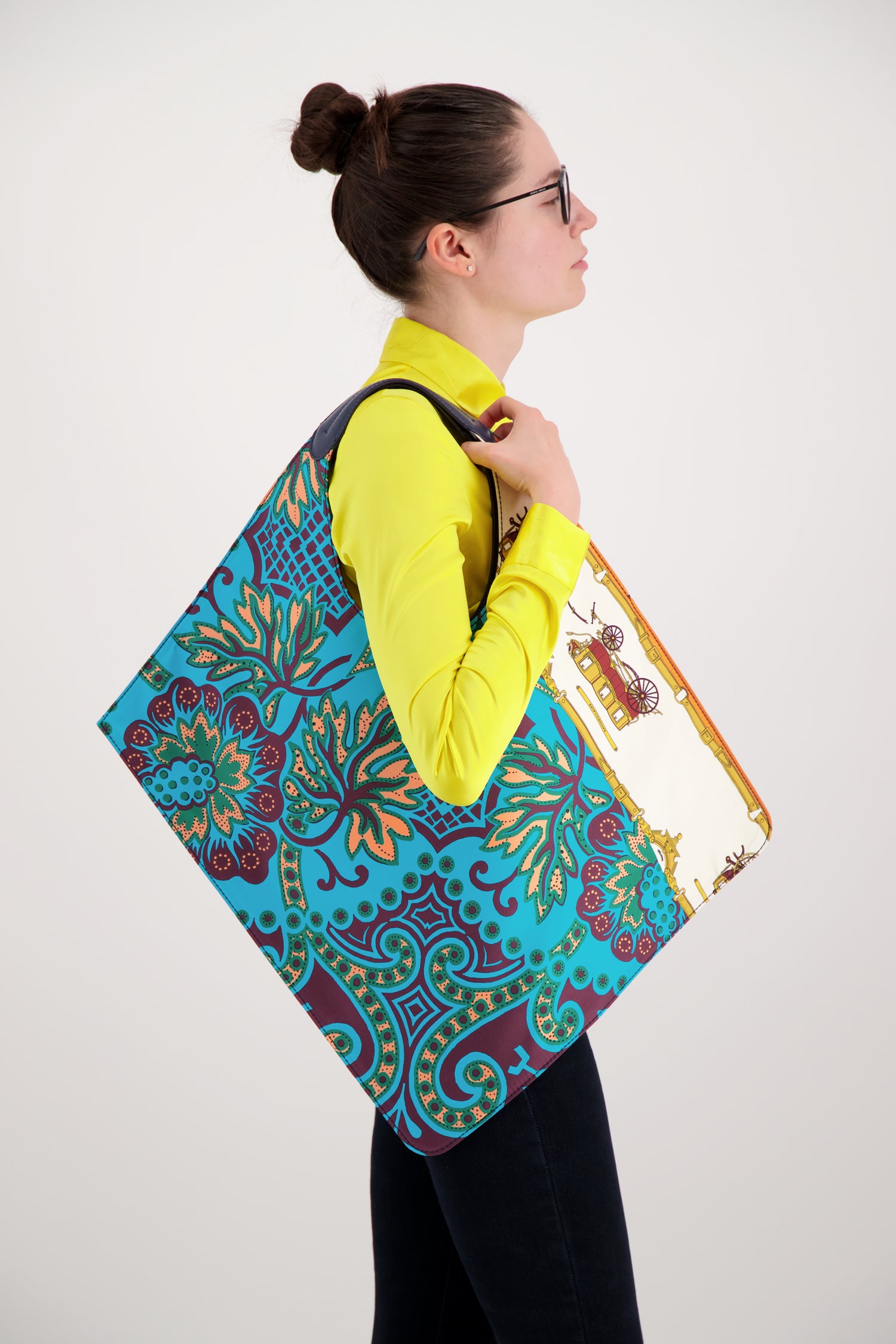 Mantero Multicolor Carre' Handbag
