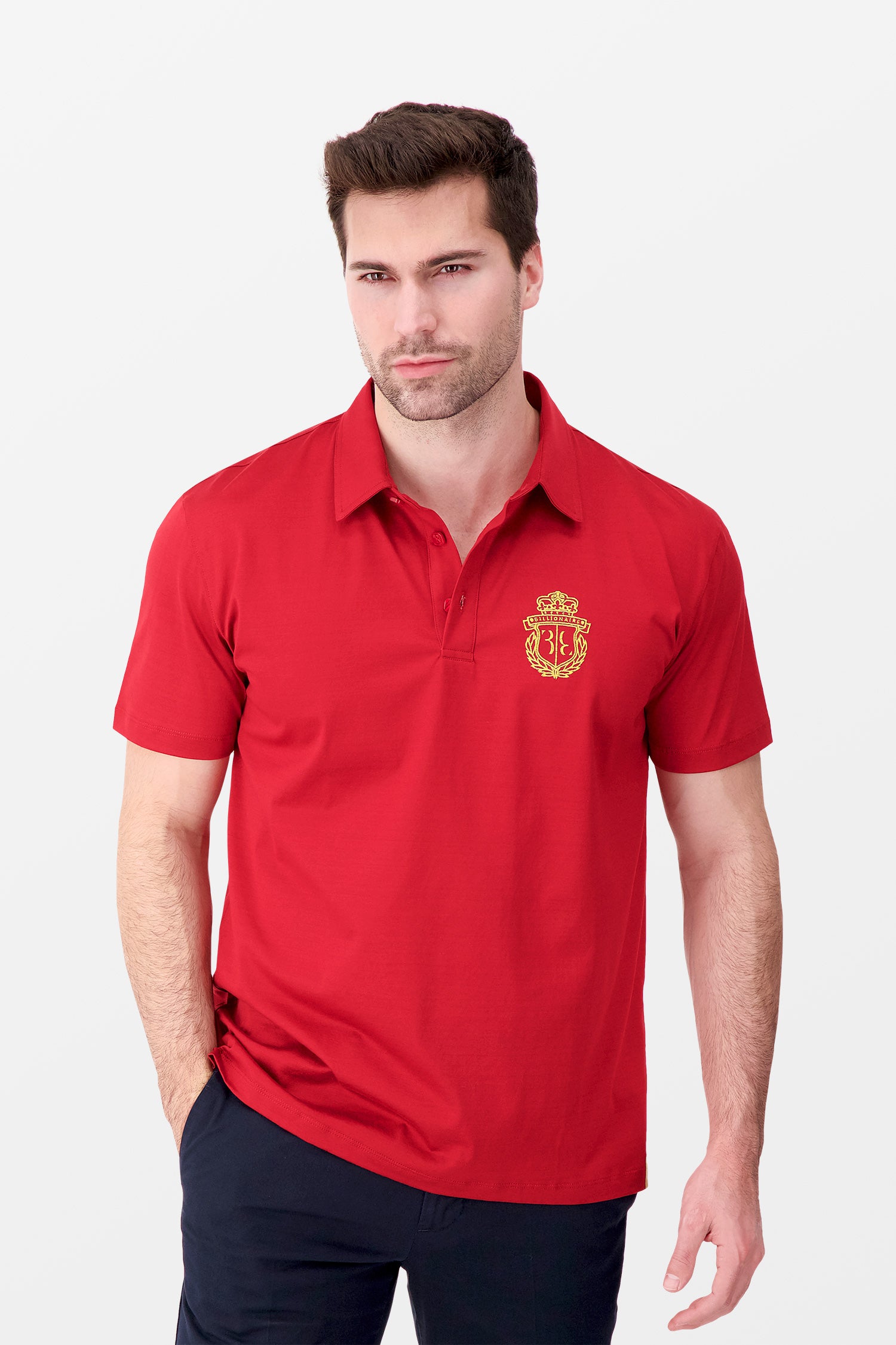 Billionaire Bordeaux SS Crest Polo