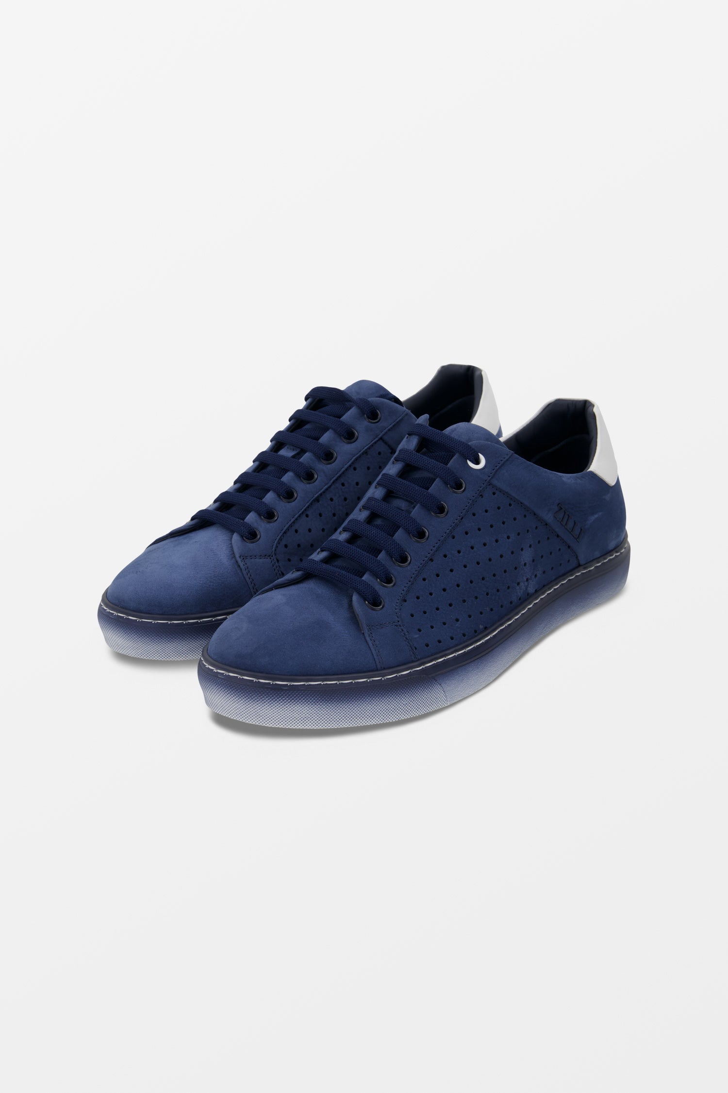 Zilli Soft Nubuck Blue Sneakers