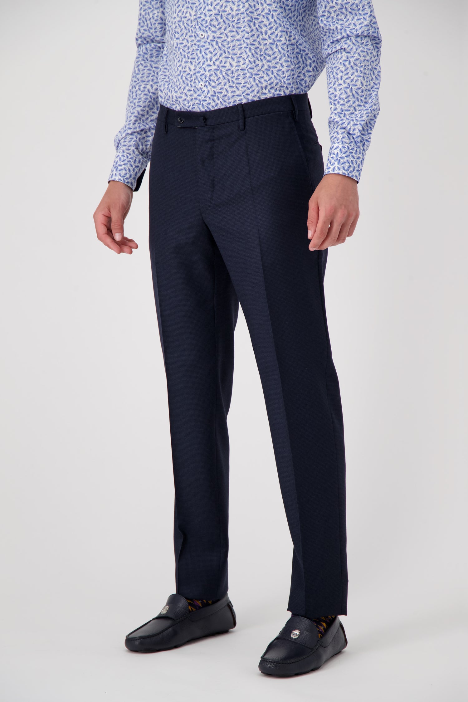 Incotex Navy Pattern Trousers