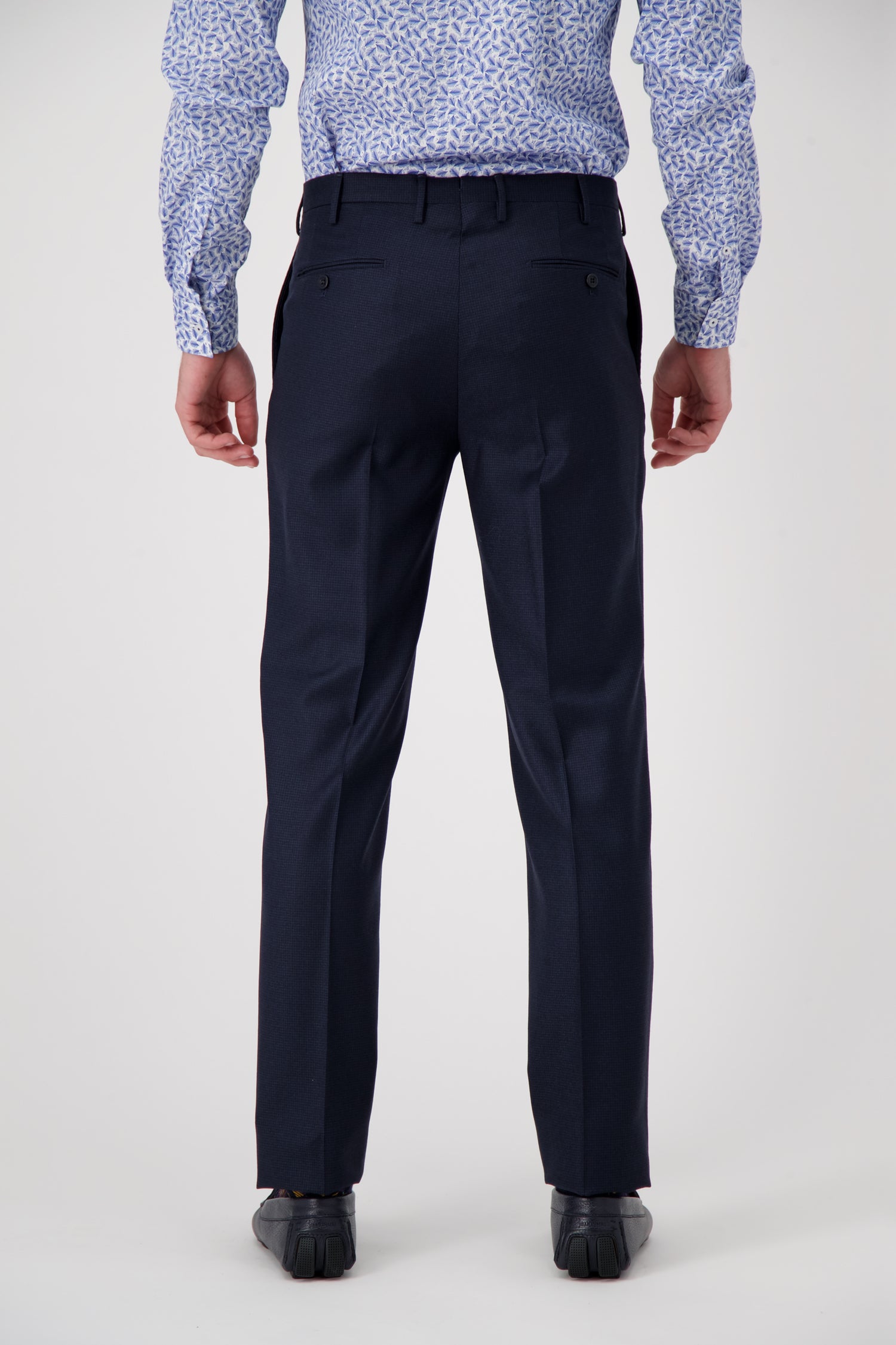 Incotex Navy Pattern Trousers