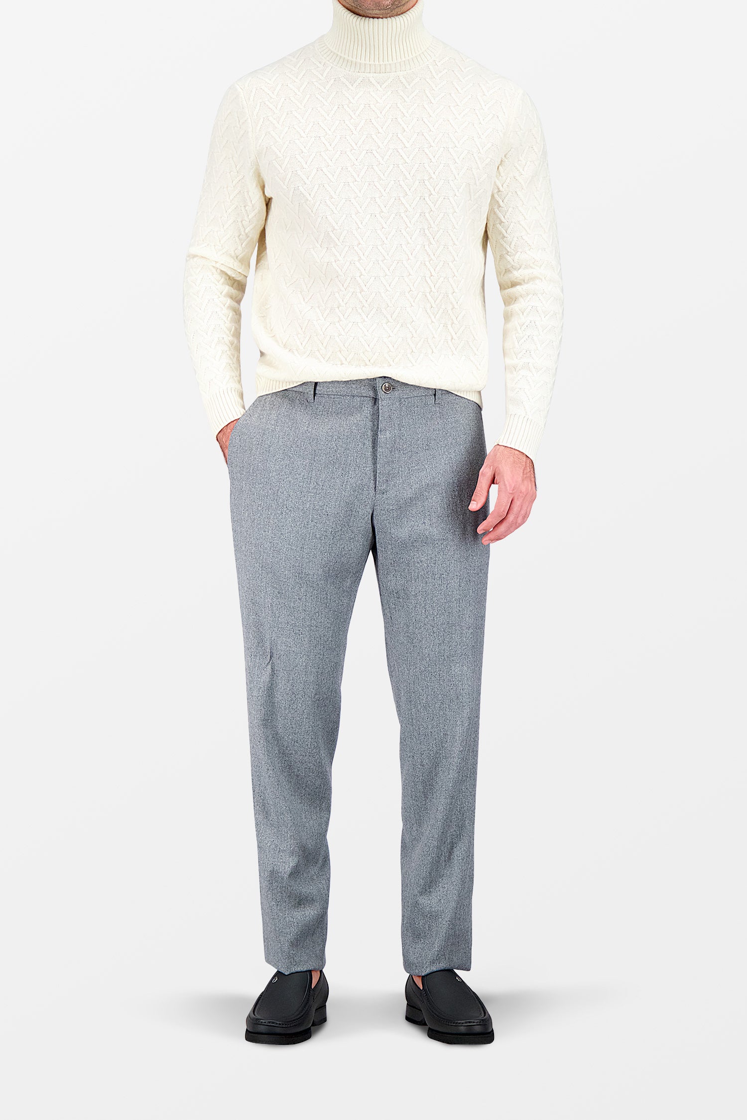 Incotex Grey Woven Trousers