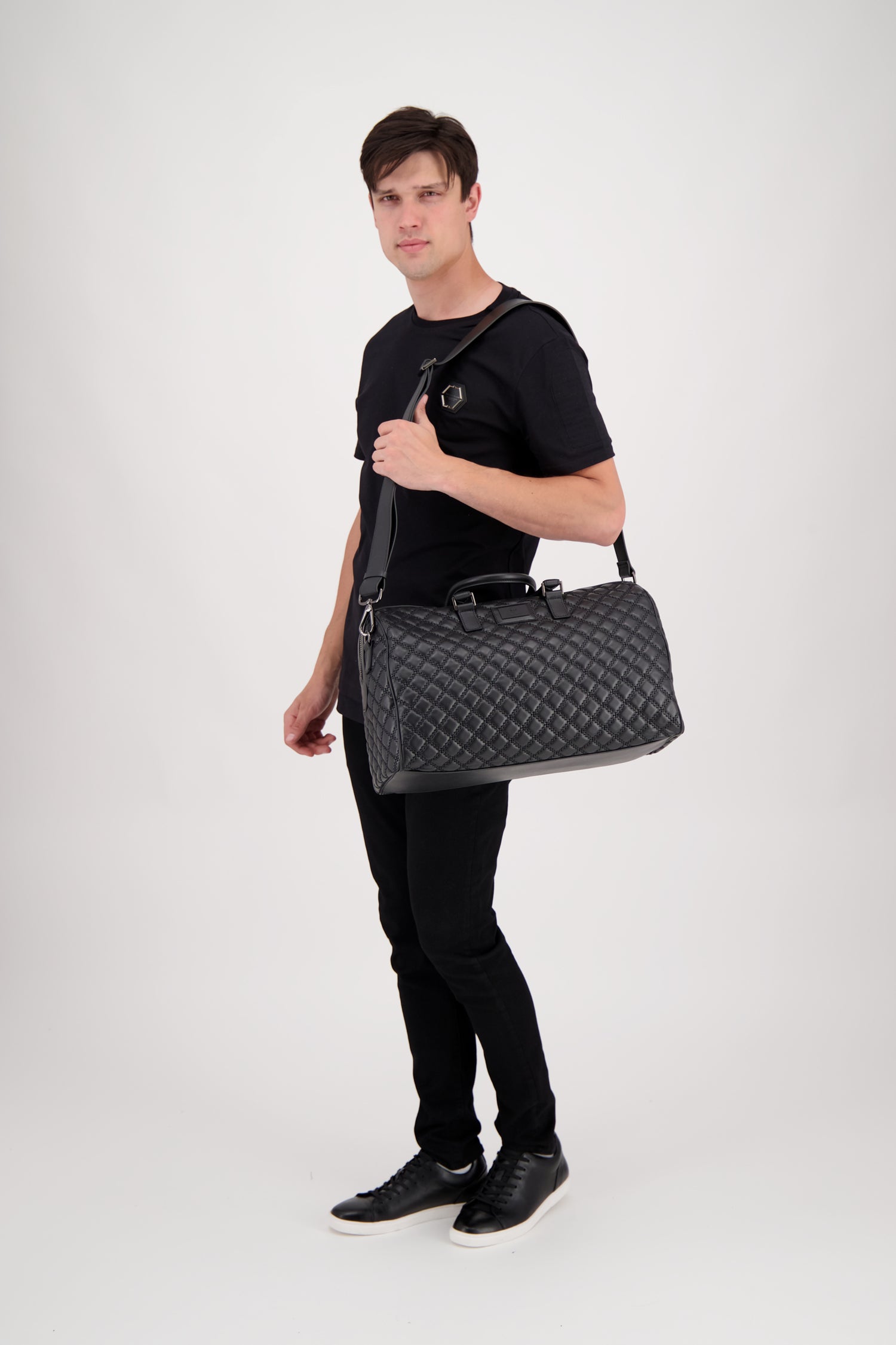 Billionaire Black/Nickel Medium Travel Bag
