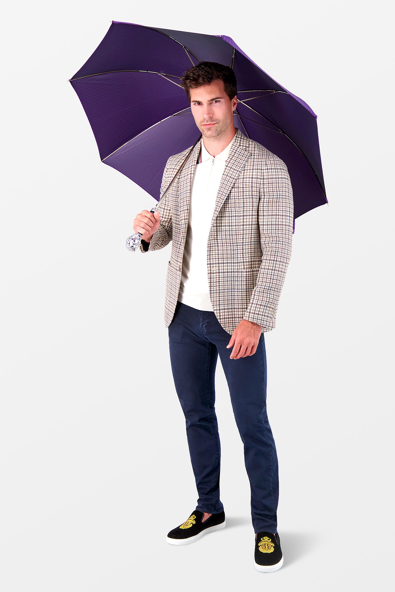 Pasotti Purple Lion Handle Umbrella