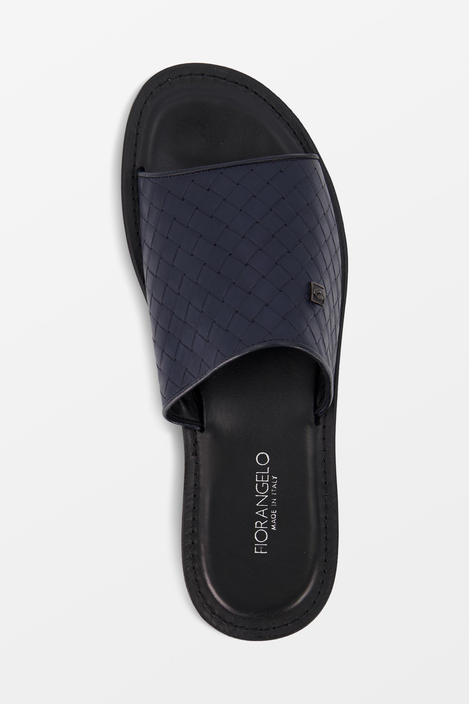 Fiorangelo Dark Blue Leather Slides