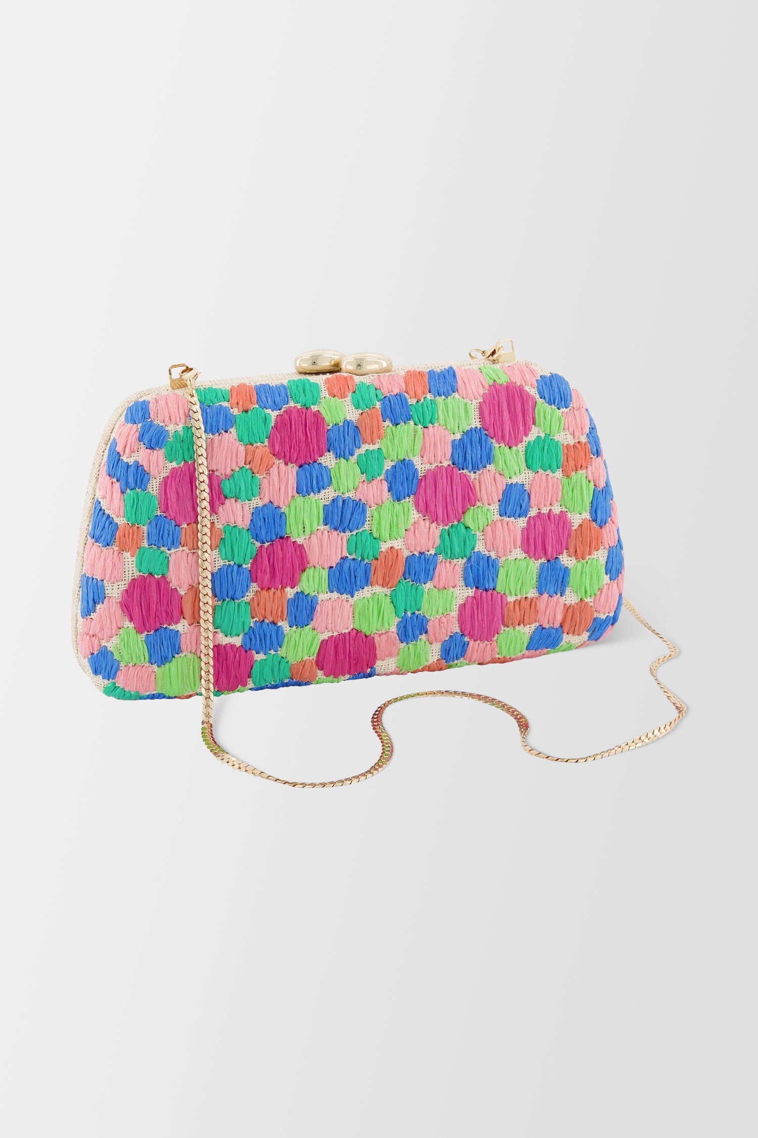 Serpui Natural/Multicolor Tina Polkadots Bag