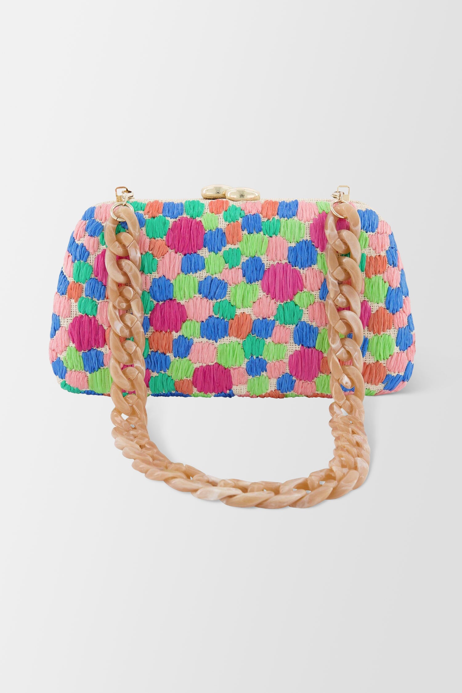 Serpui Natural/Multicolor Tina Polkadots Bag