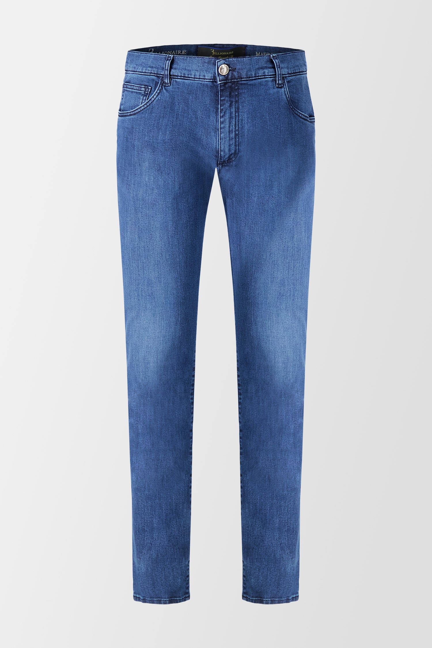 Billionaire Super Straight Cut Middle Blue Double B Jeans