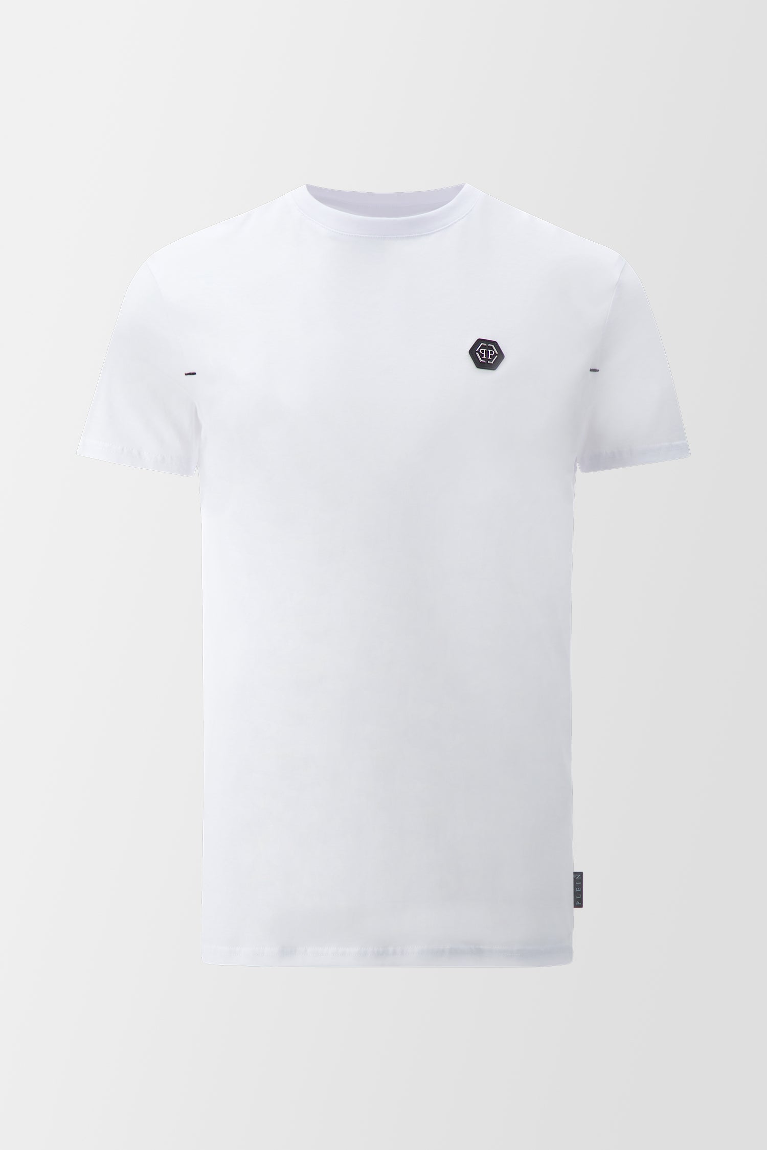 Philipp Plein White Round Neck SS Istitutional T-Shirt