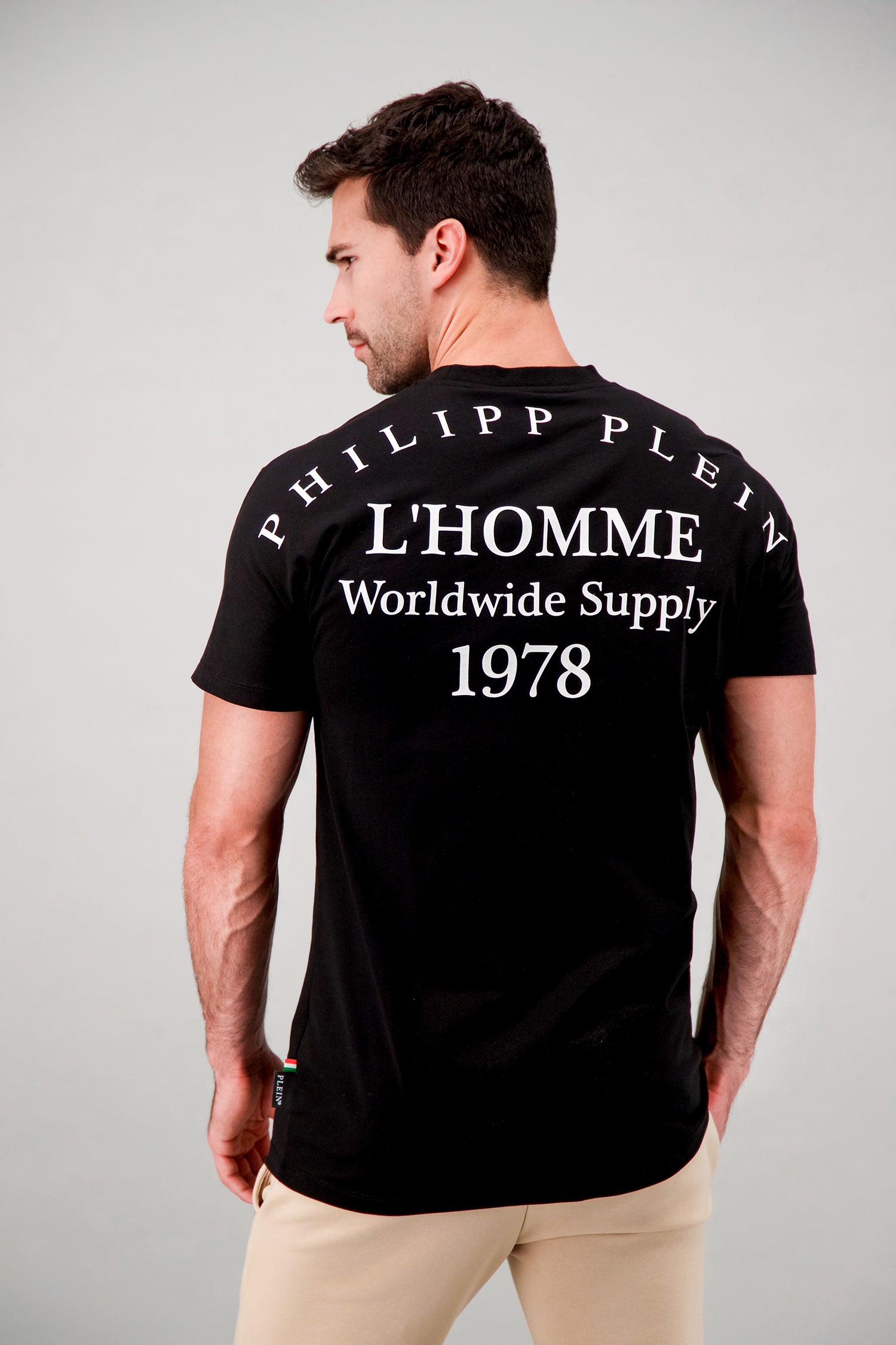 Philipp Plein Black Round Neck SS PP 1978 T-Shirt