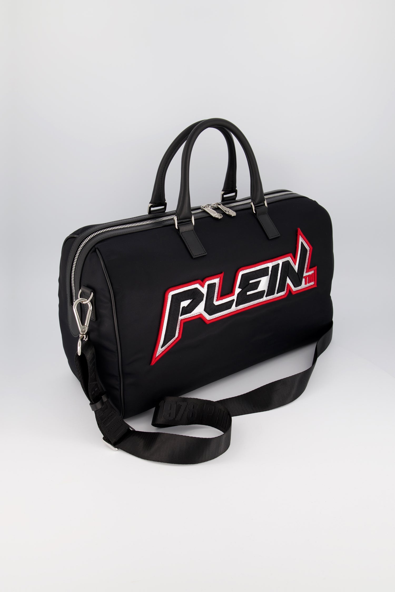 Philipp Plein Black Plein Space Travel Bag