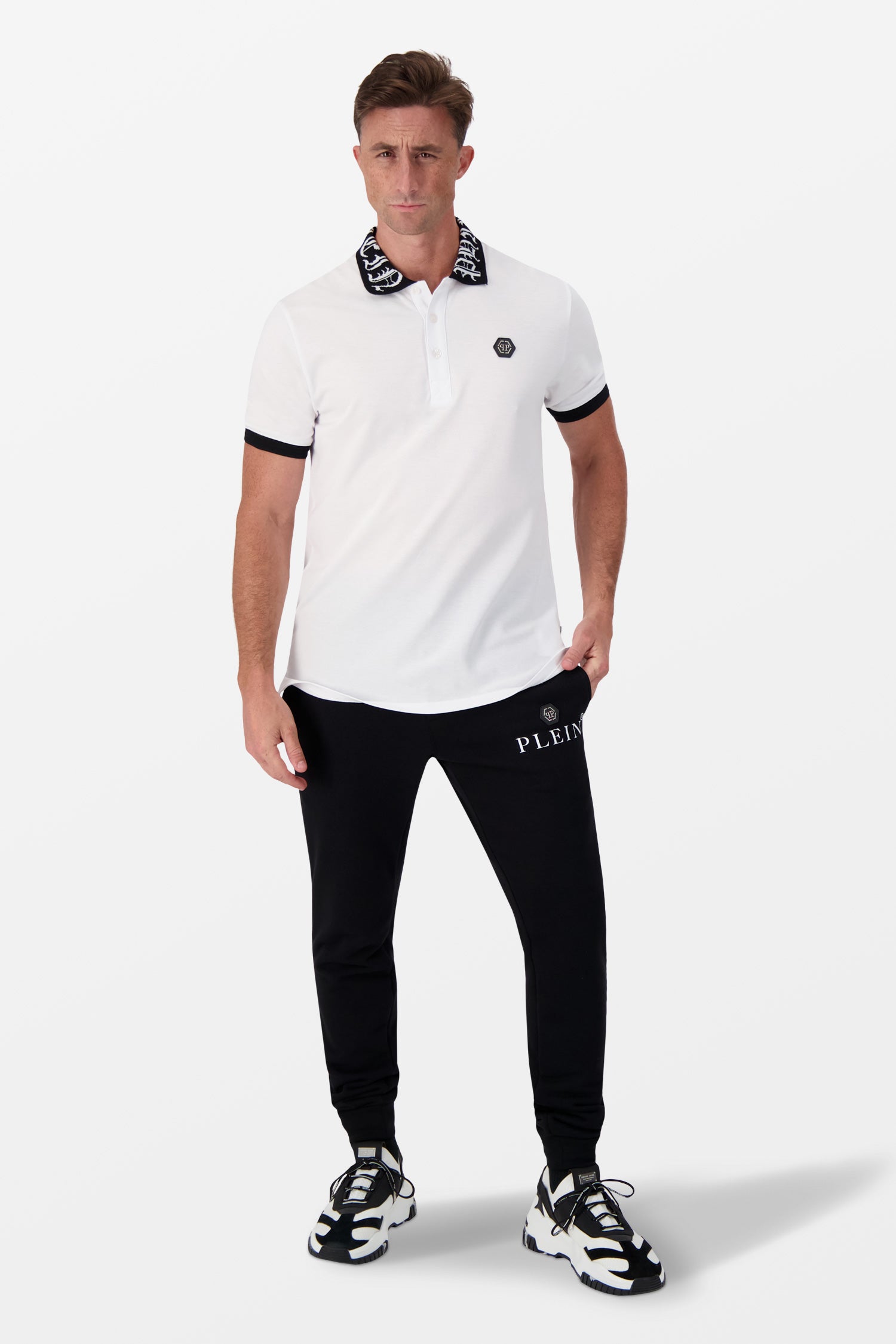 Philipp Plein White Short-Sleeve Polo