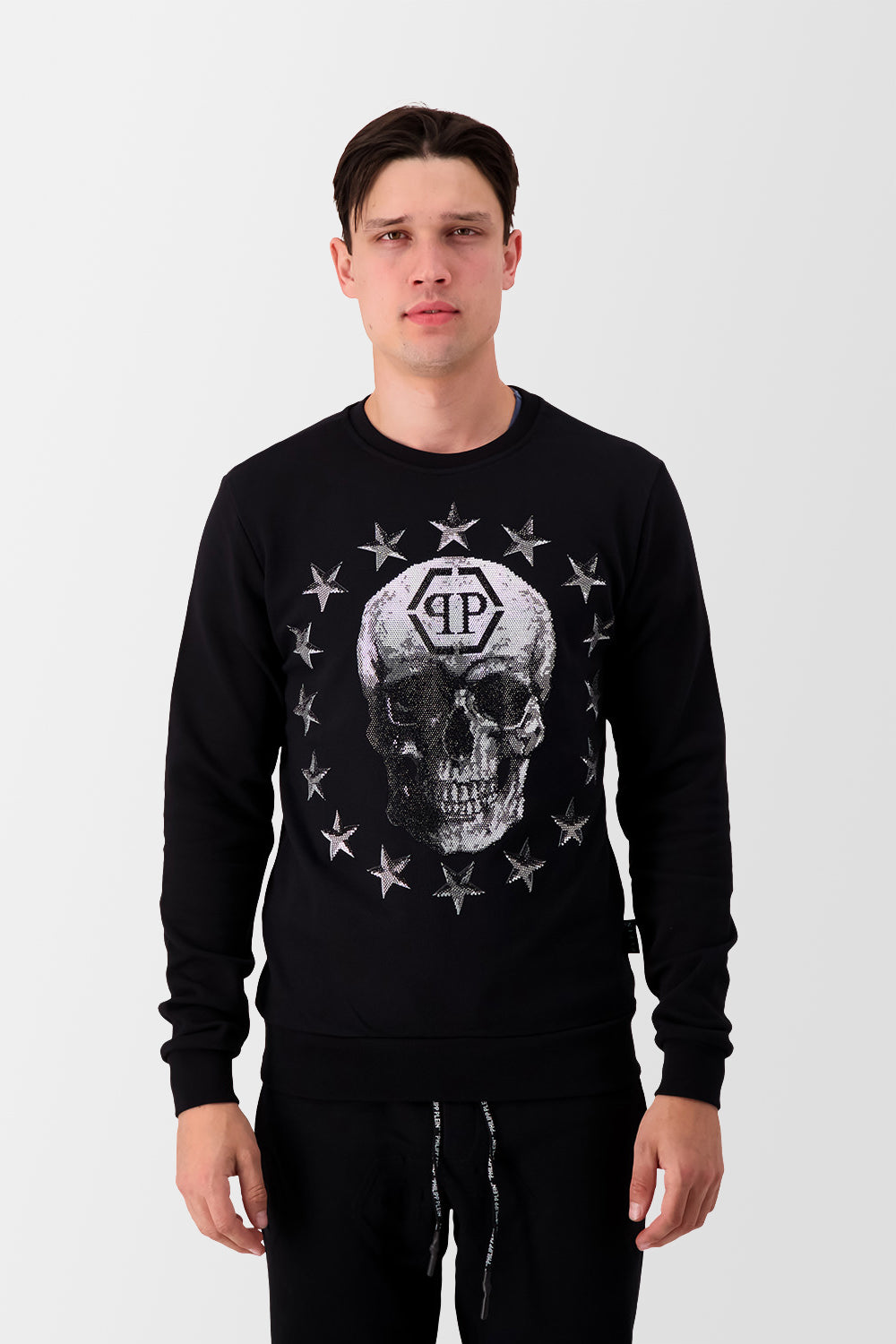 Philipp Plein Stars and Skulls Crystals Sweatshirt