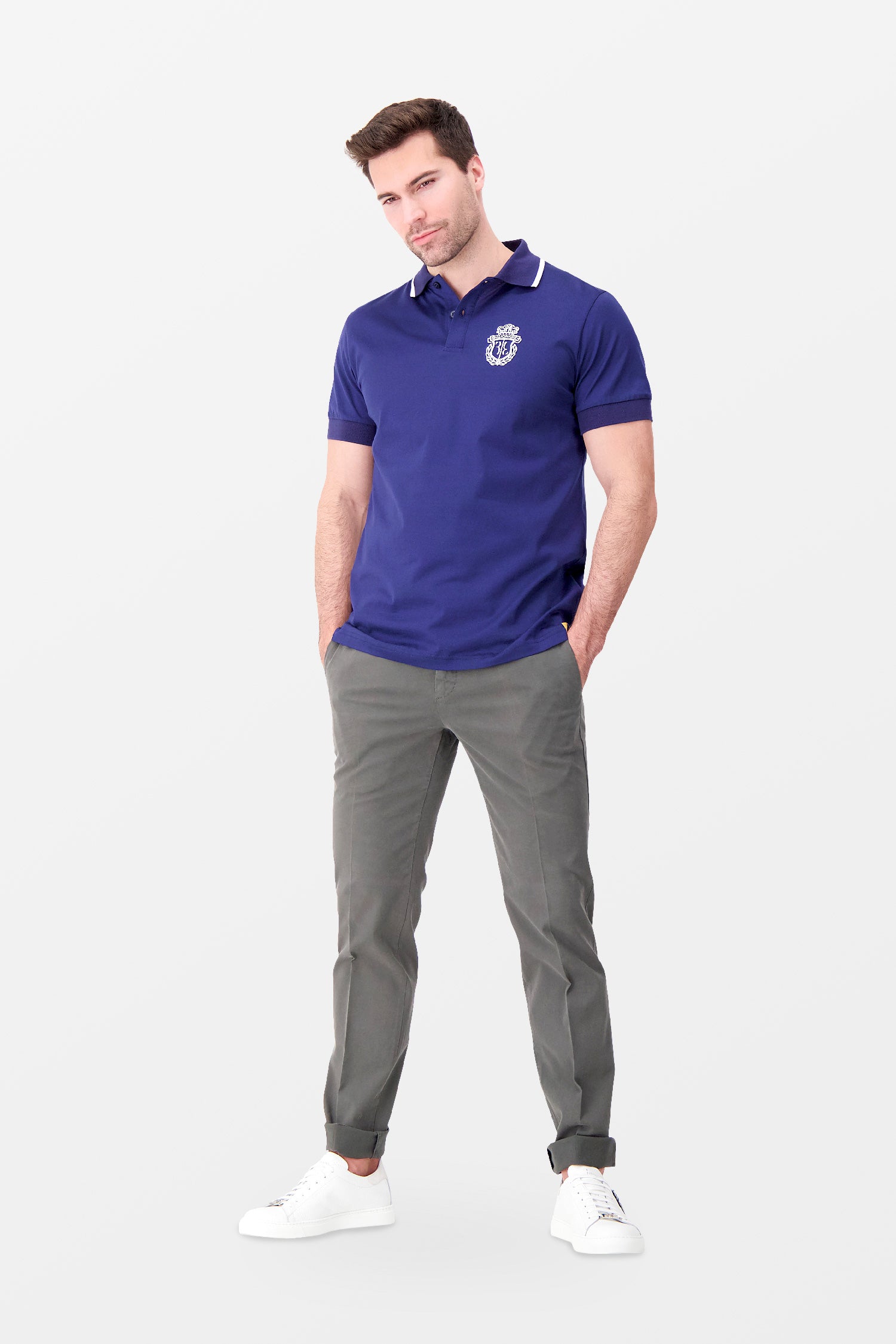 Billionaire Dark Blue SS Crest Polo