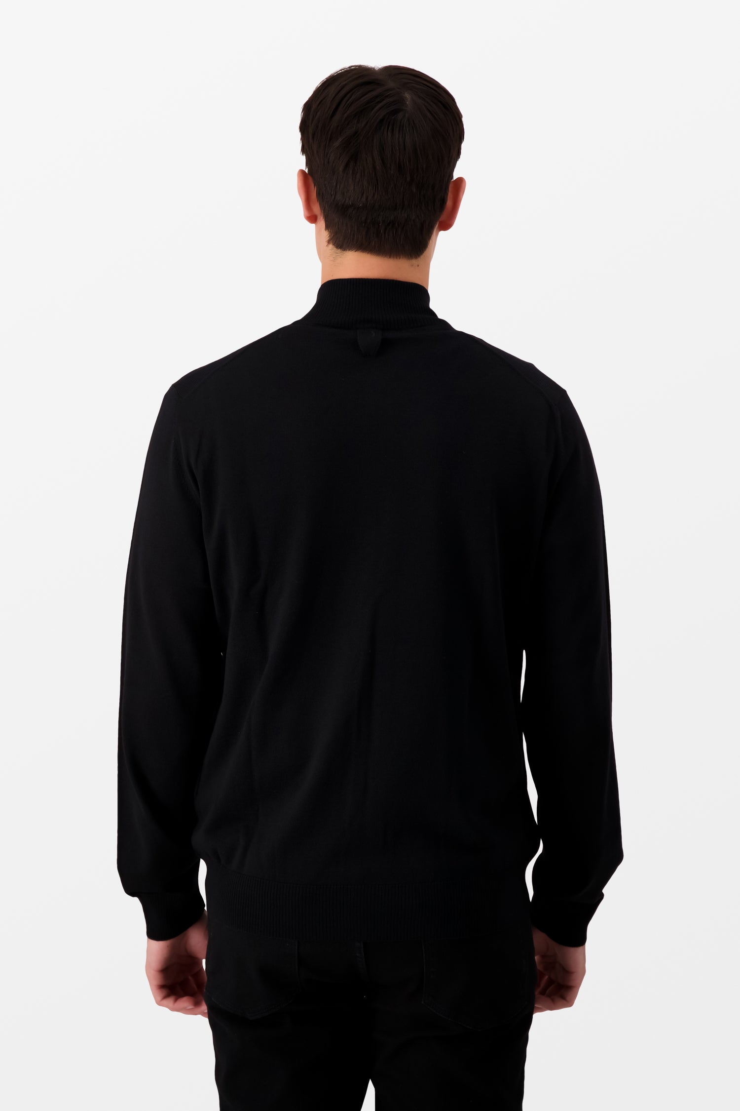 Billionaire Black Full Zip Crest Pullover