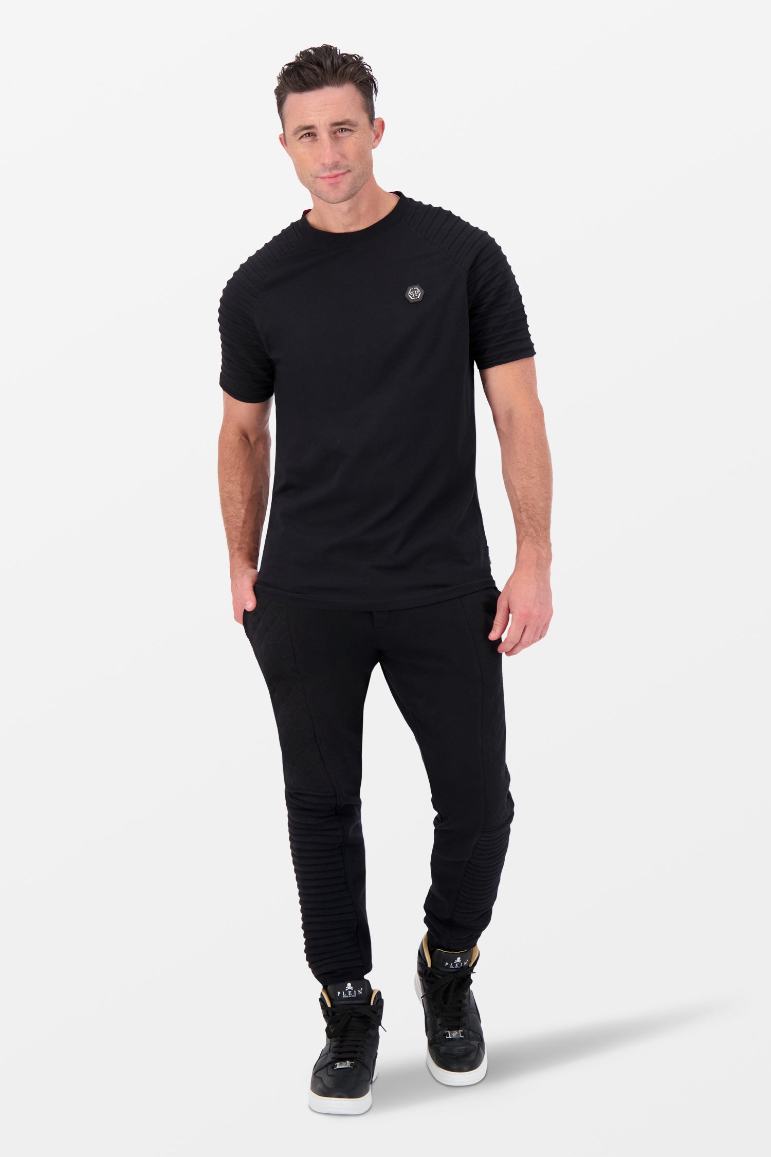 Philipp Plein Black Round Neck T-Shirt