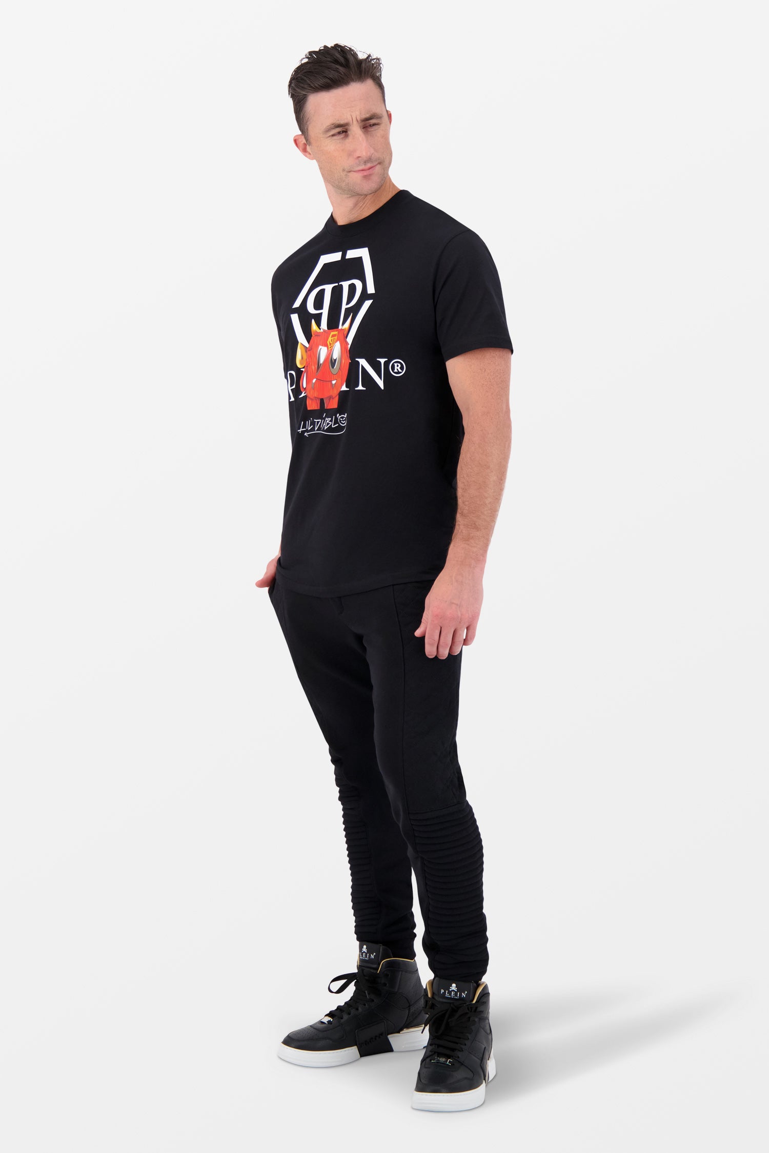 Philipp Plein Black Monster T-Shirt