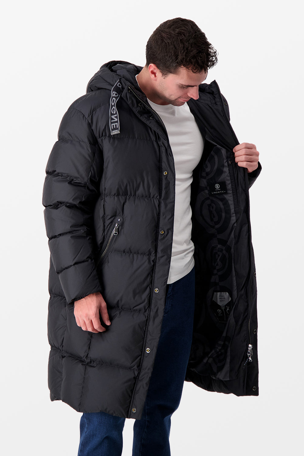 Bogner Black Long Down Jacket