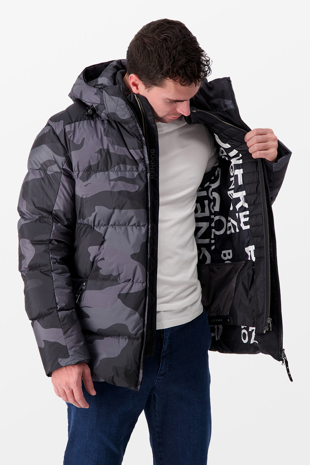 Bogner Army Grey Down Jacket