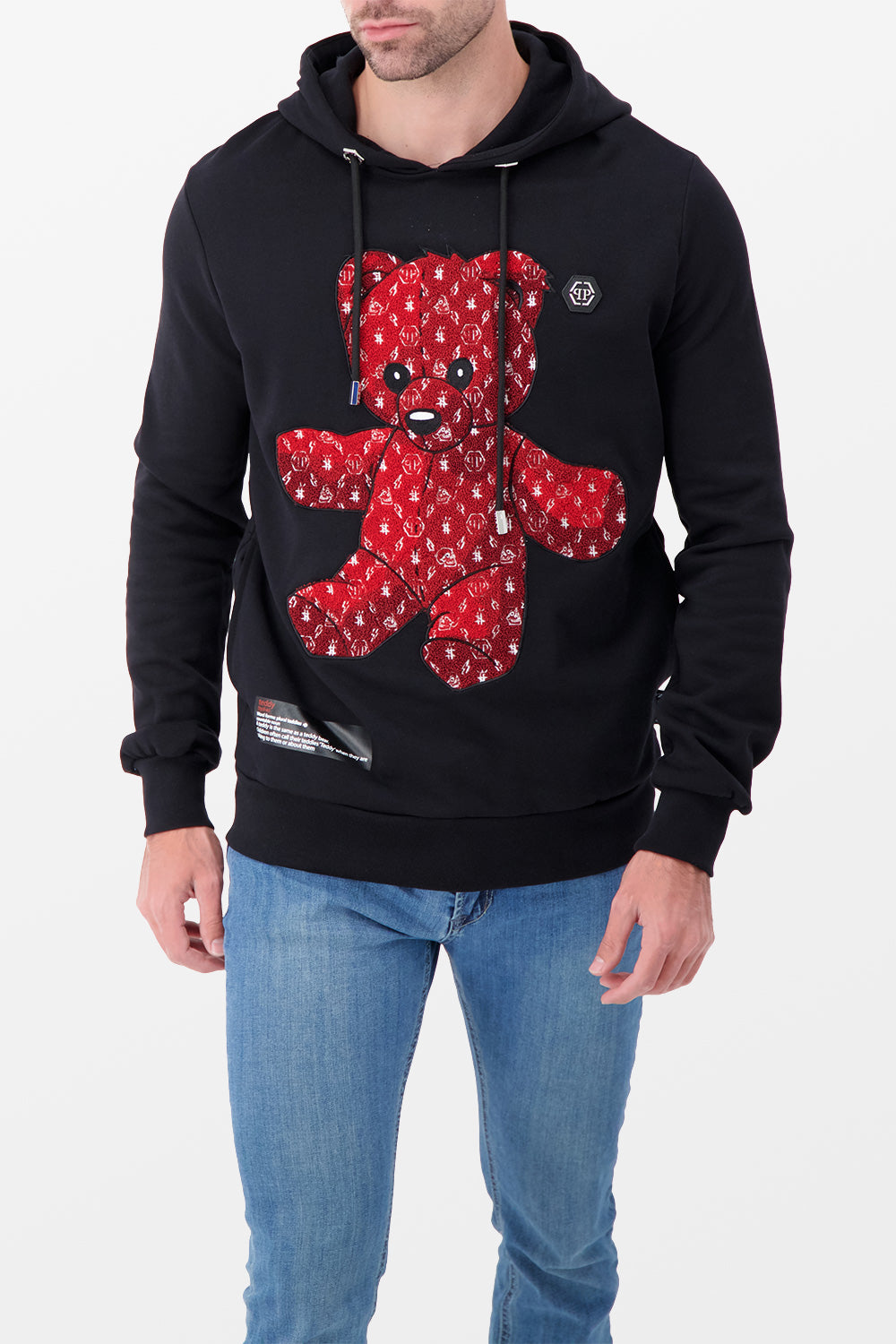 Philipp Plein Teddy Bear Black/Red Hoodie