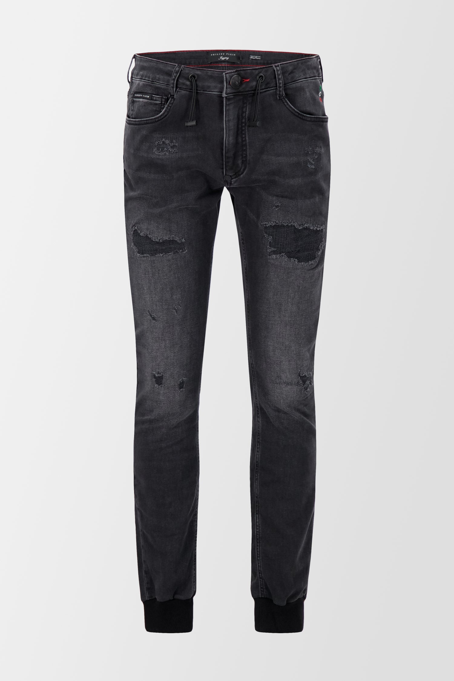 Philipp Plein Grey Denim Jogging Iconic Plein Jeans