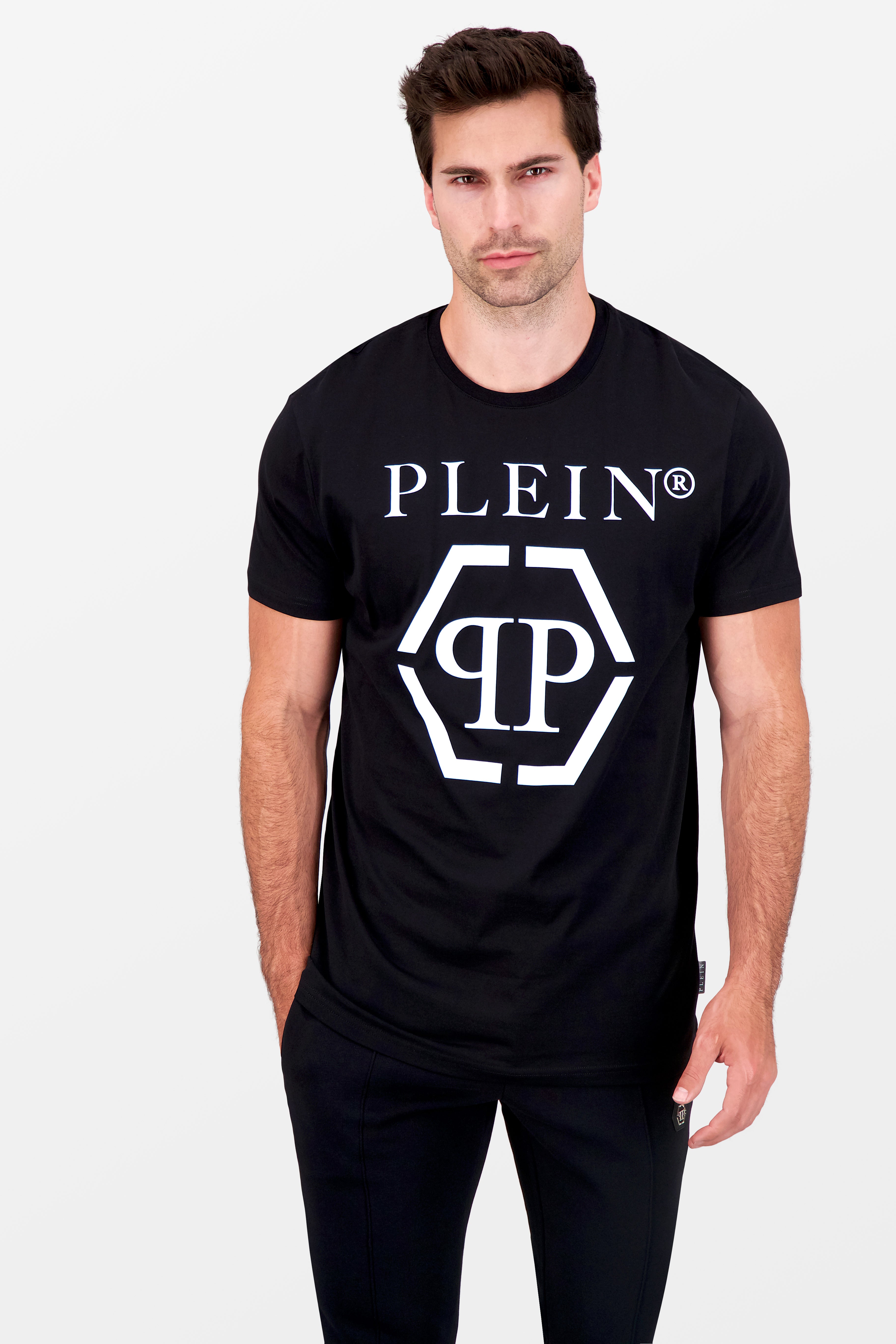 Philipp Plein Black Hexagon T-Shirt
