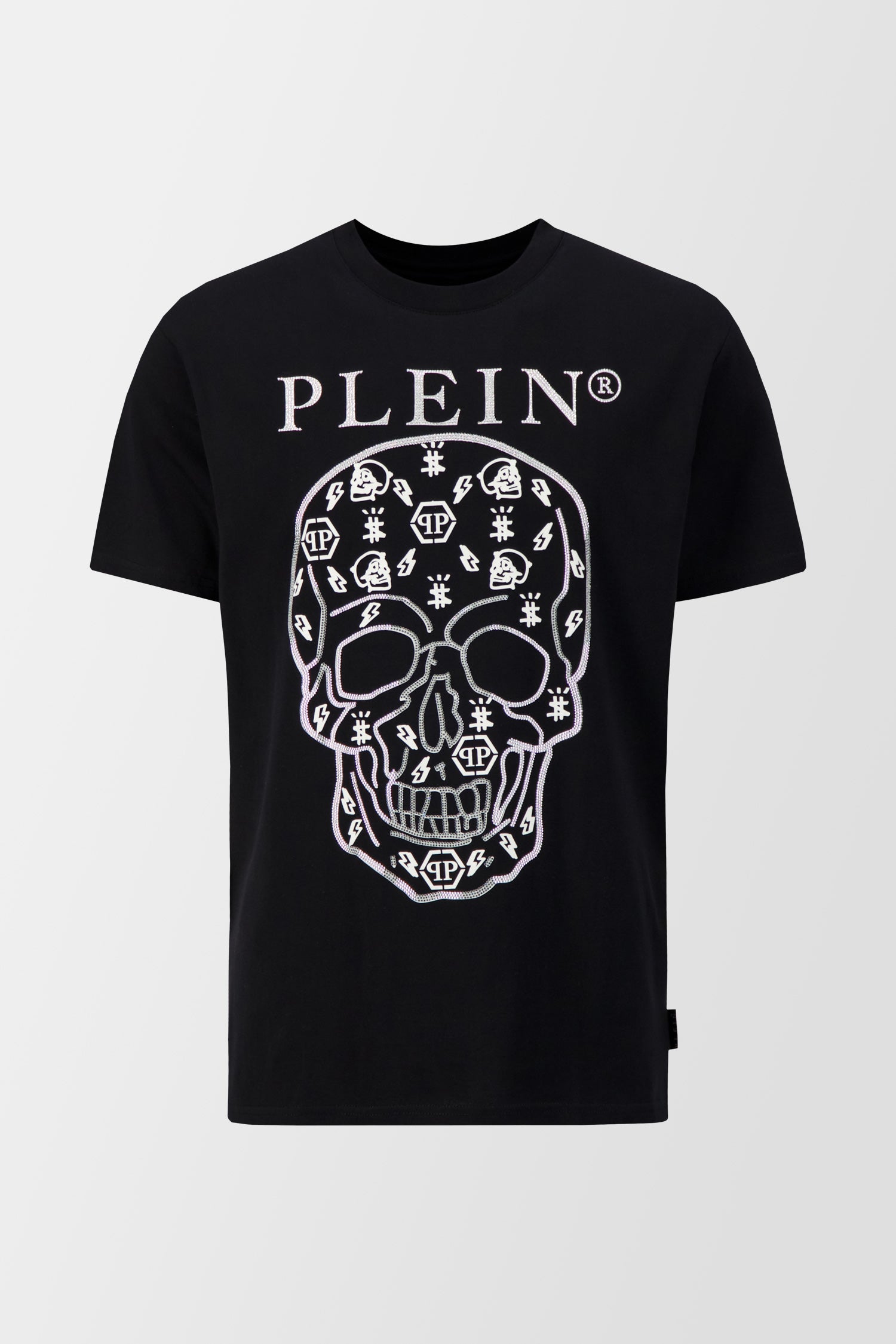 Philipp Plein Black Round Neck SS Crystals T-Shirt